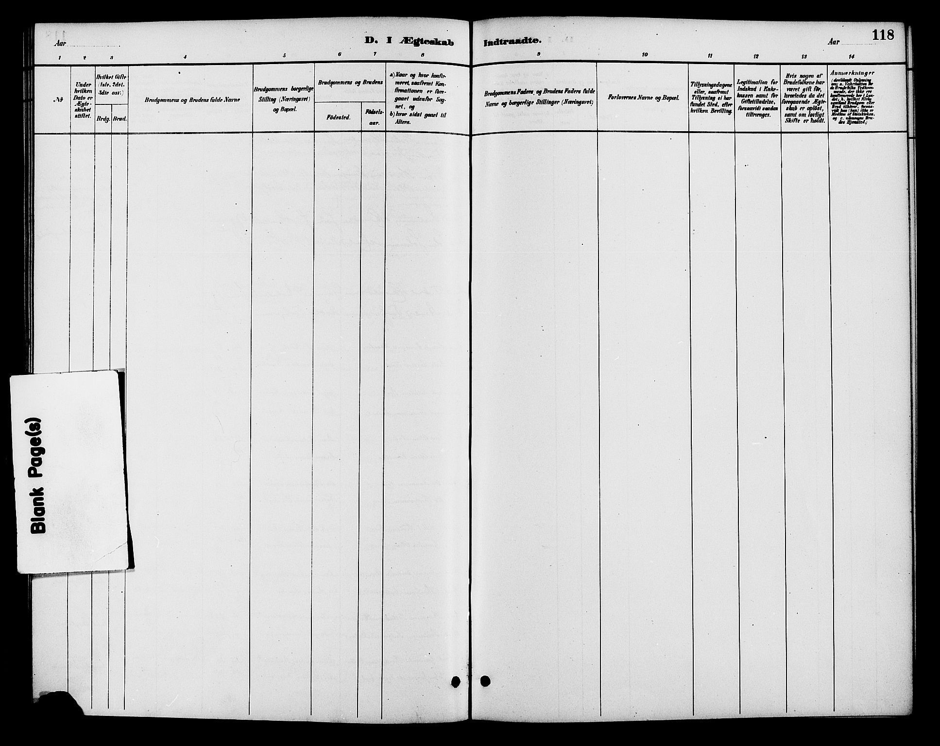 Gjerstad sokneprestkontor, AV/SAK-1111-0014/F/Fa/Faa/L0009: Ministerialbok nr. A 9, 1885-1890, s. 118