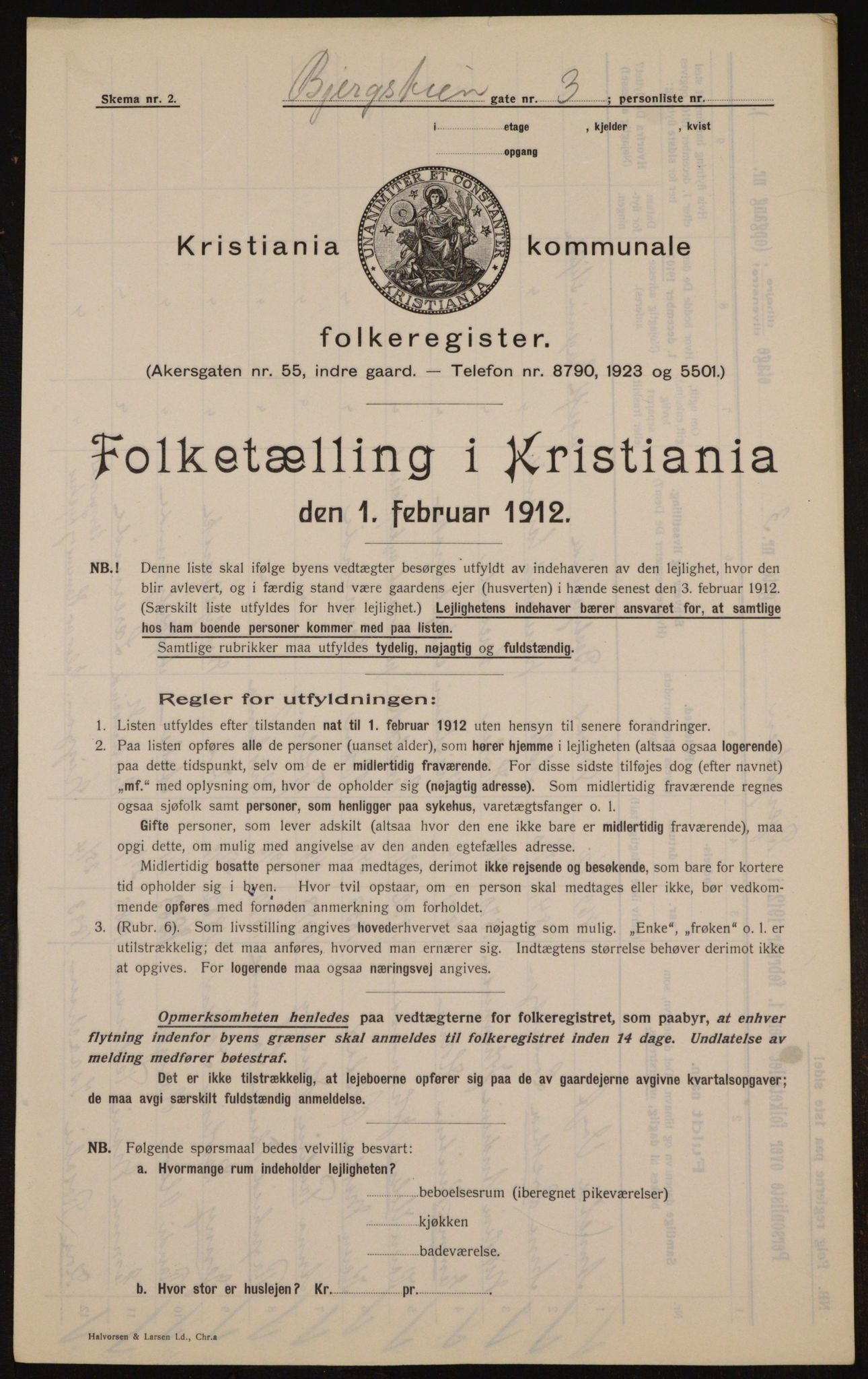 OBA, Kommunal folketelling 1.2.1912 for Kristiania, 1912, s. 4328