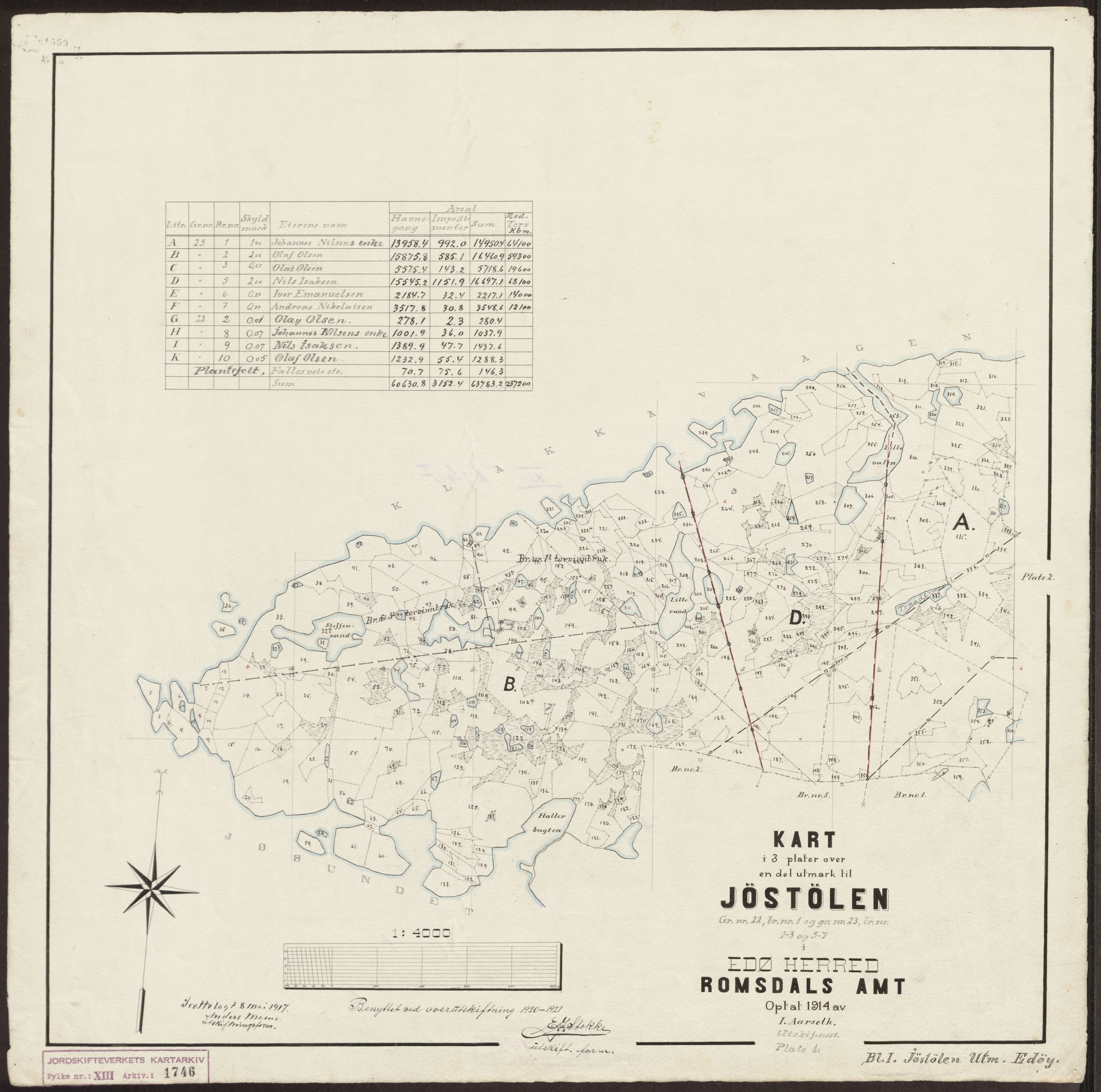 Jordskifteverkets kartarkiv, RA/S-3929/T, 1859-1988, s. 2074