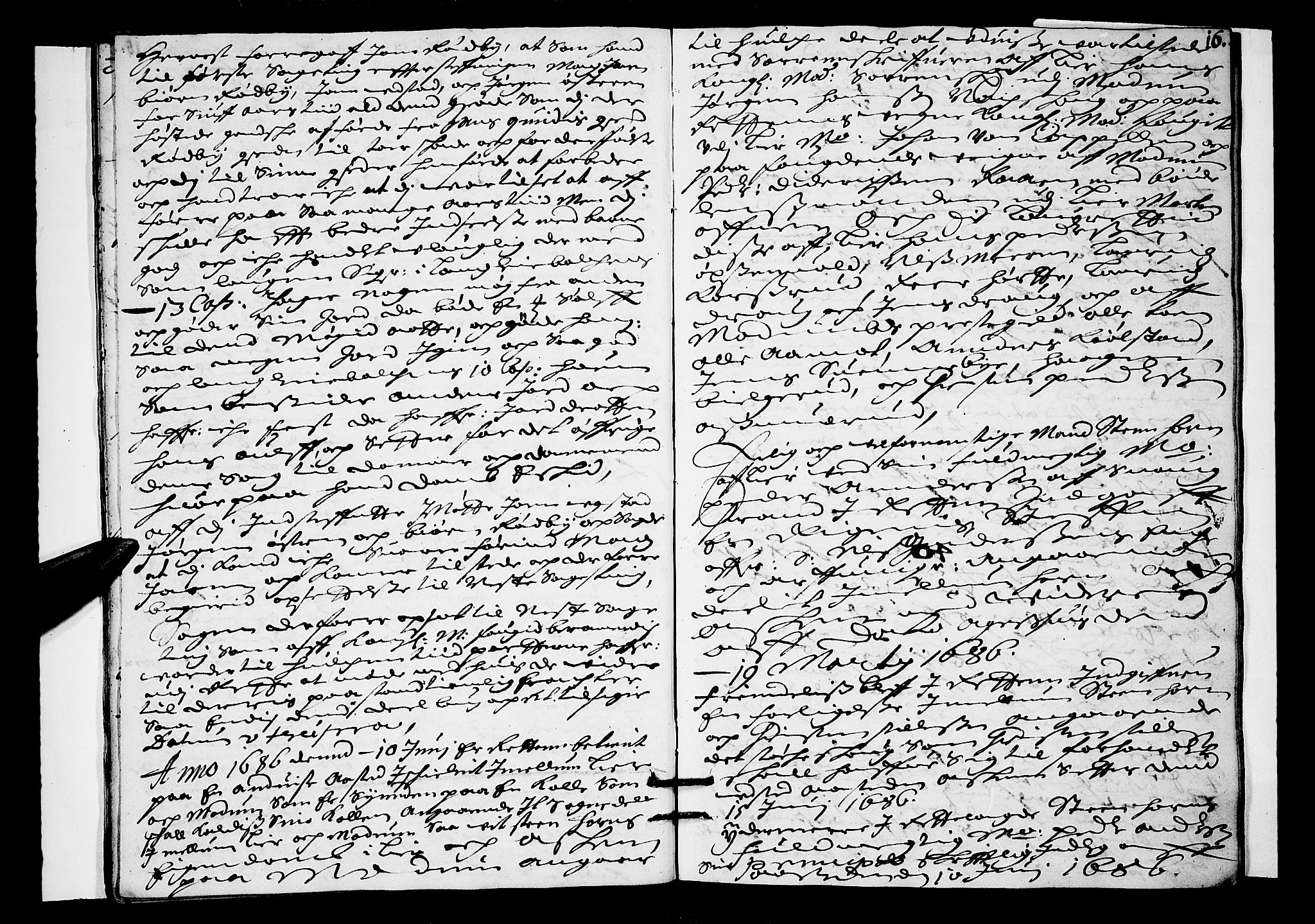Lier, Røyken og Hurum sorenskriveri, AV/SAKO-A-89/F/Fa/L0027: Tingbok, 1686, s. 16