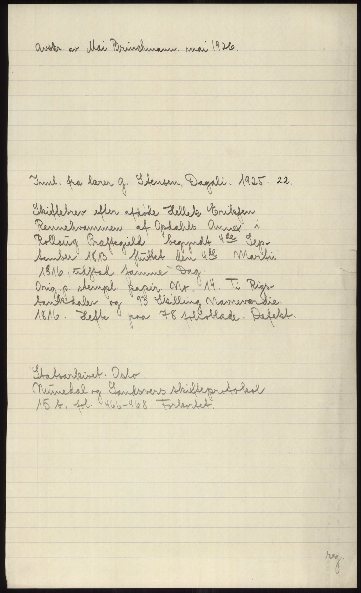 Samlinger til kildeutgivelse, Diplomavskriftsamlingen, AV/RA-EA-4053/H/Ha, s. 852