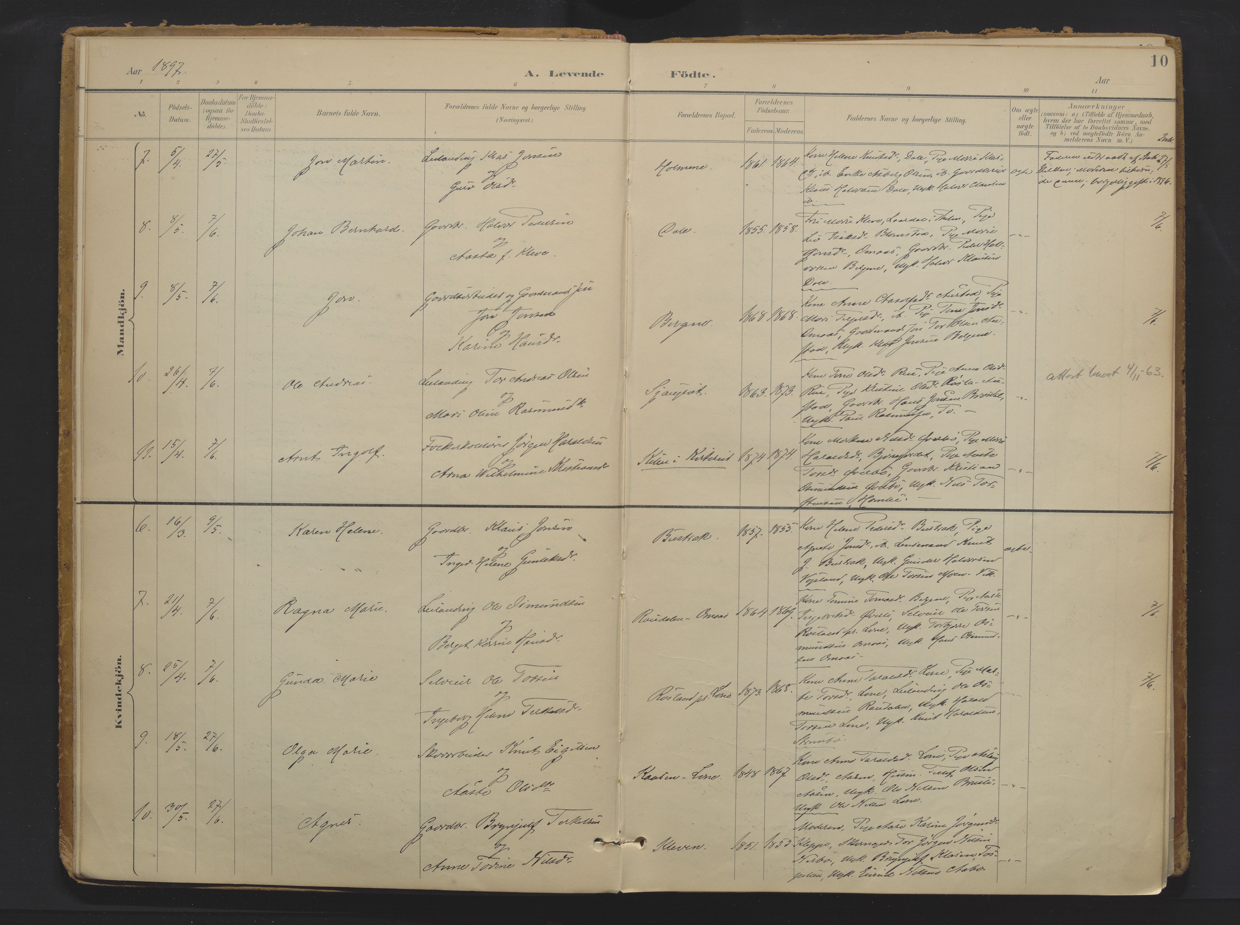 Drangedal kirkebøker, AV/SAKO-A-258/F/Fa/L0013: Ministerialbok nr. 13, 1895-1919, s. 10