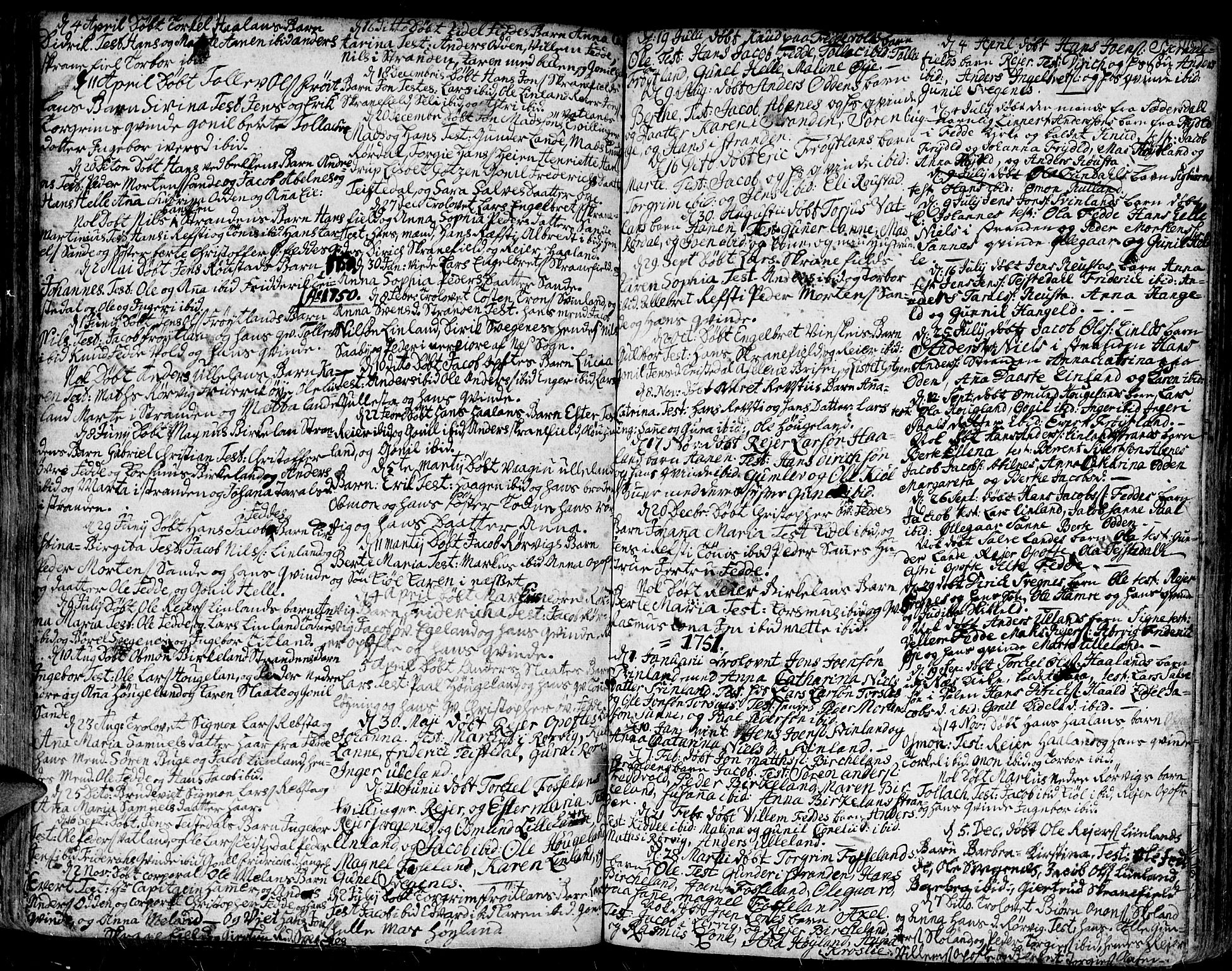 Kvinesdal sokneprestkontor, AV/SAK-1111-0026/F/Fa/Fab/L0001: Ministerialbok nr. A 1 /2, 1710-1788, s. 115