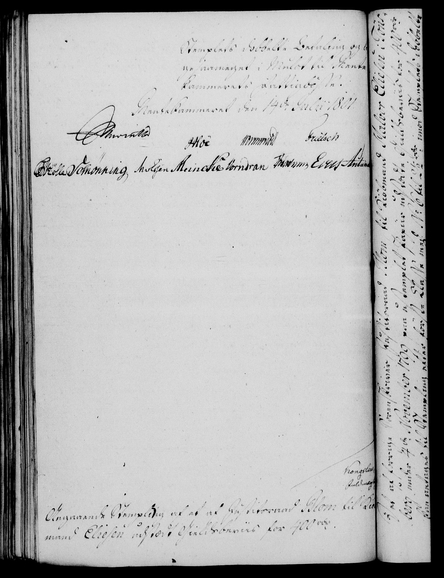 Rentekammeret, Kammerkanselliet, AV/RA-EA-3111/G/Gf/Gfa/L0083: Norsk relasjons- og resolusjonsprotokoll (merket RK 52.83), 1801, s. 487