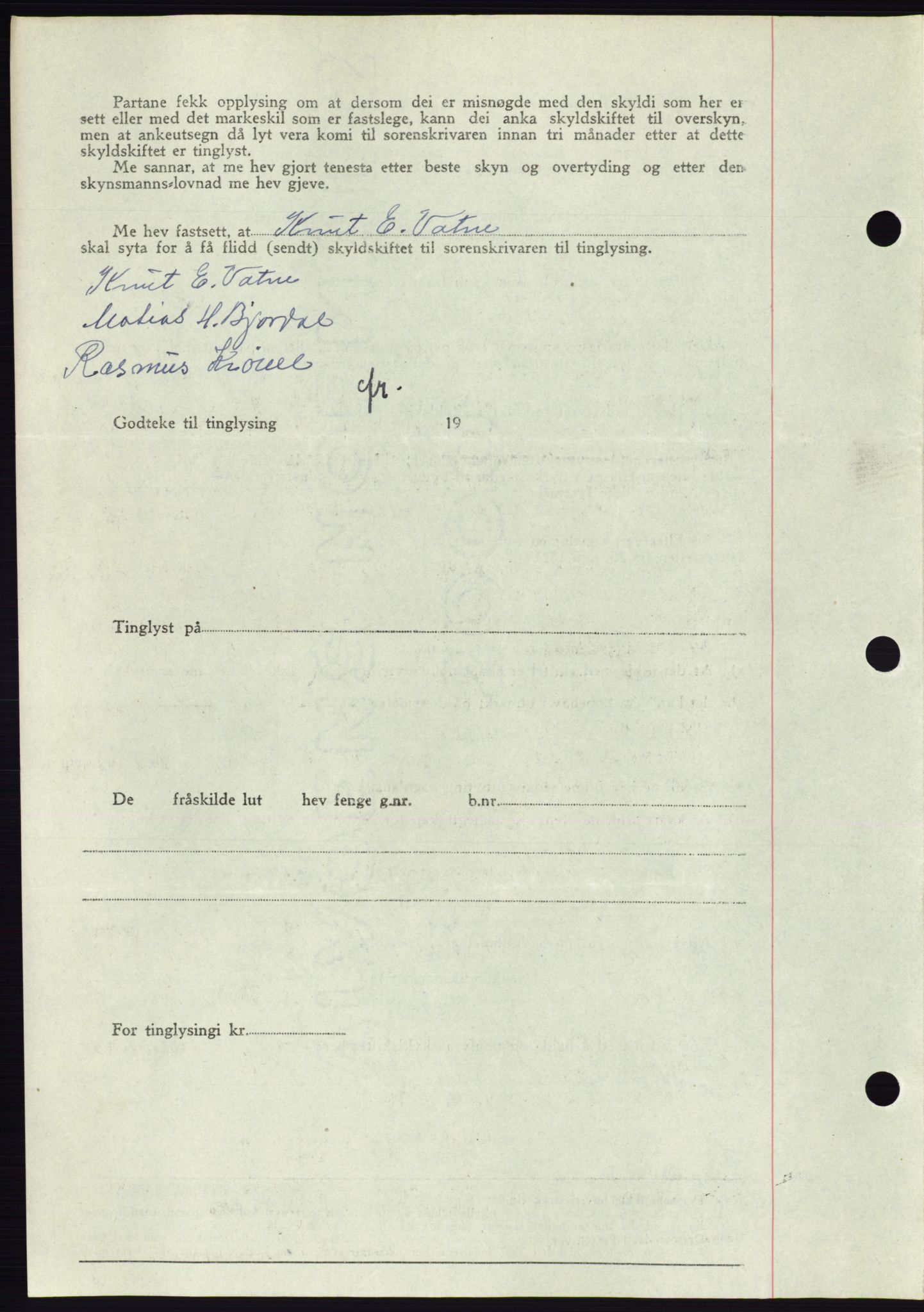 Søre Sunnmøre sorenskriveri, AV/SAT-A-4122/1/2/2C/L0076: Pantebok nr. 2A, 1943-1944, Dagboknr: 919/1944