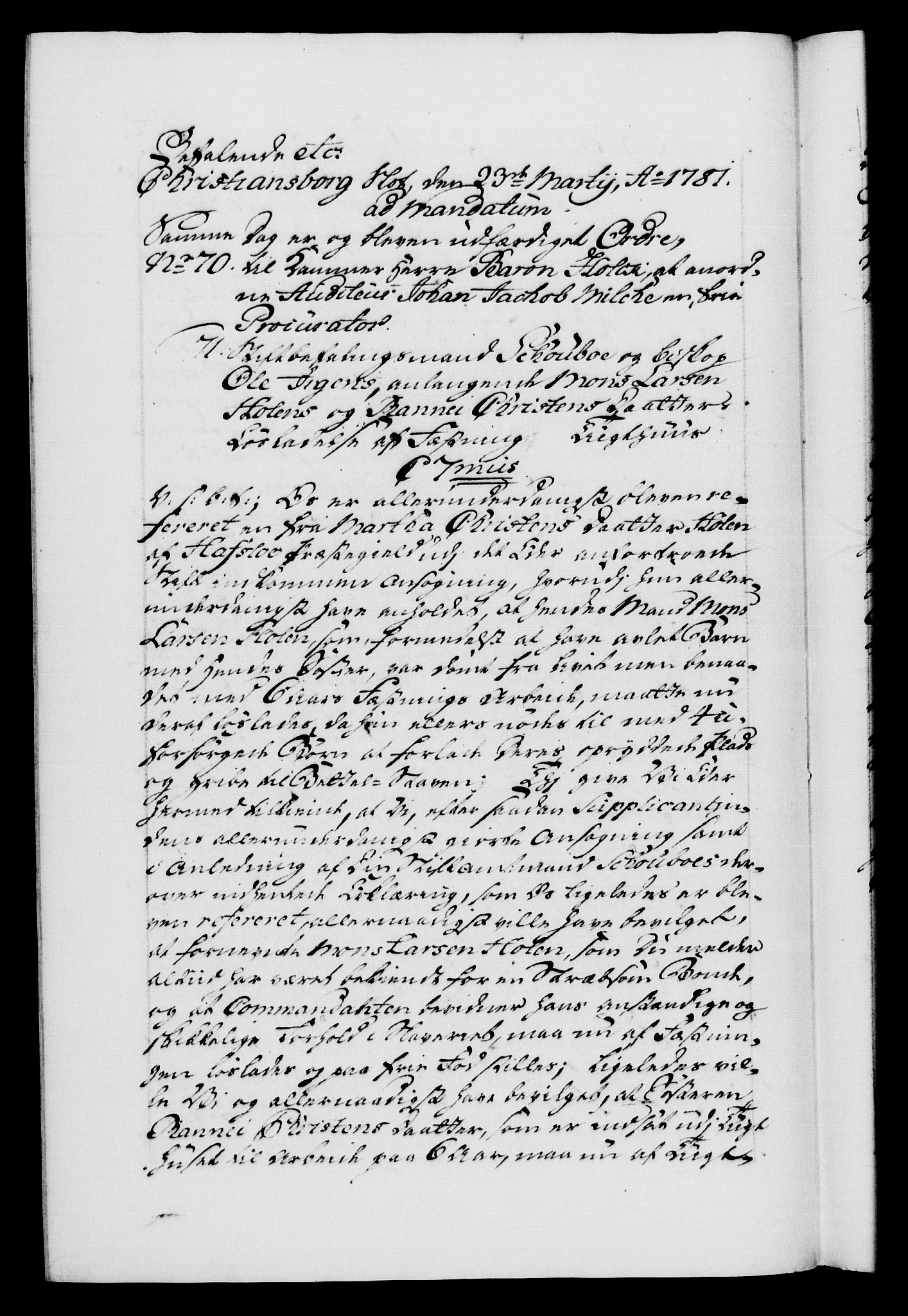 Danske Kanselli 1572-1799, AV/RA-EA-3023/F/Fc/Fca/Fcab/L0042: Norske tegnelser, 1777-1781, s. 634b