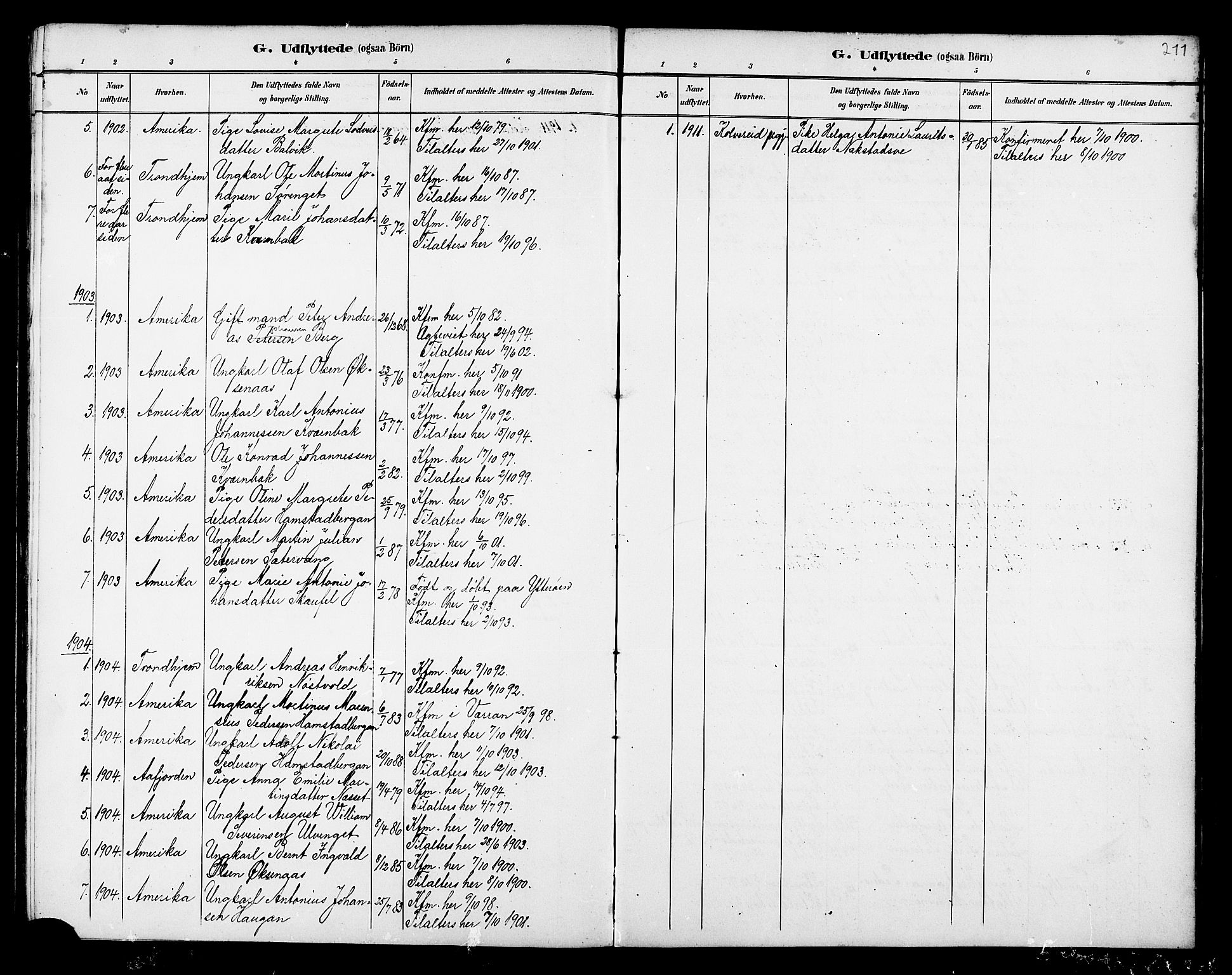 Ministerialprotokoller, klokkerbøker og fødselsregistre - Nord-Trøndelag, SAT/A-1458/733/L0327: Klokkerbok nr. 733C02, 1888-1918, s. 211