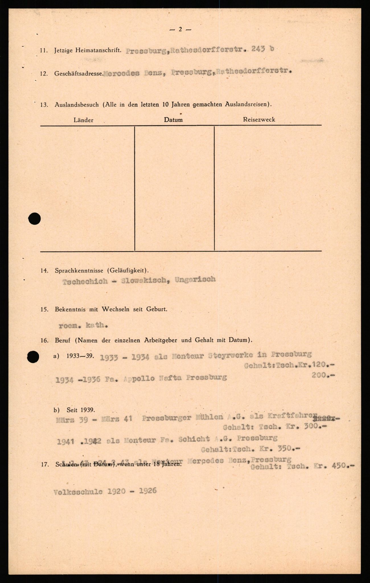 Forsvaret, Forsvarets overkommando II, AV/RA-RAFA-3915/D/Db/L0041: CI Questionaires.  Diverse nasjonaliteter., 1945-1946, s. 331