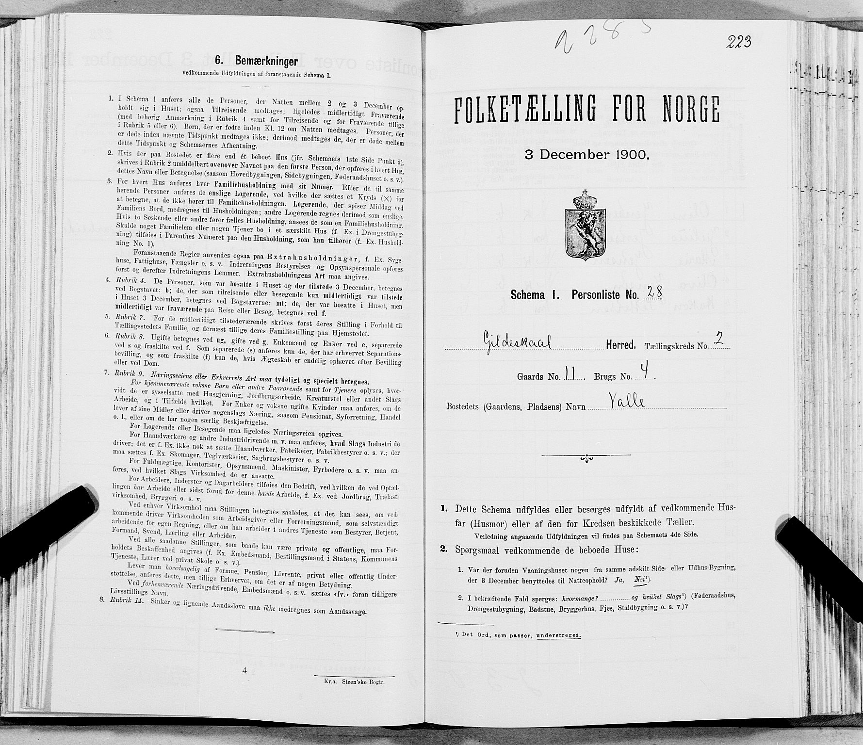 SAT, Folketelling 1900 for 1838 Gildeskål herred, 1900, s. 266