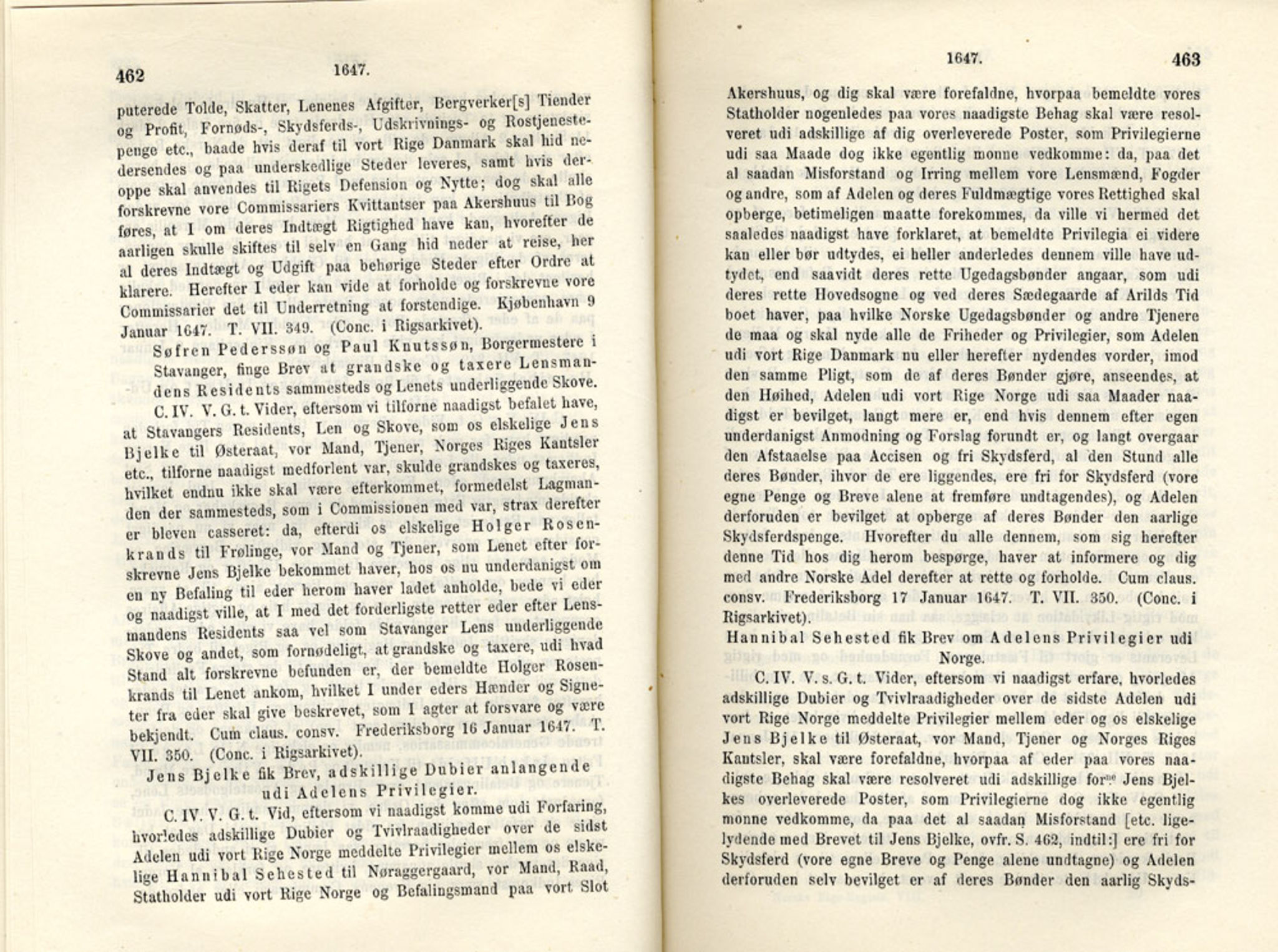 Publikasjoner utgitt av Det Norske Historiske Kildeskriftfond, PUBL/-/-/-: Norske Rigs-Registranter, bind 8, 1641-1648, s. 462-463