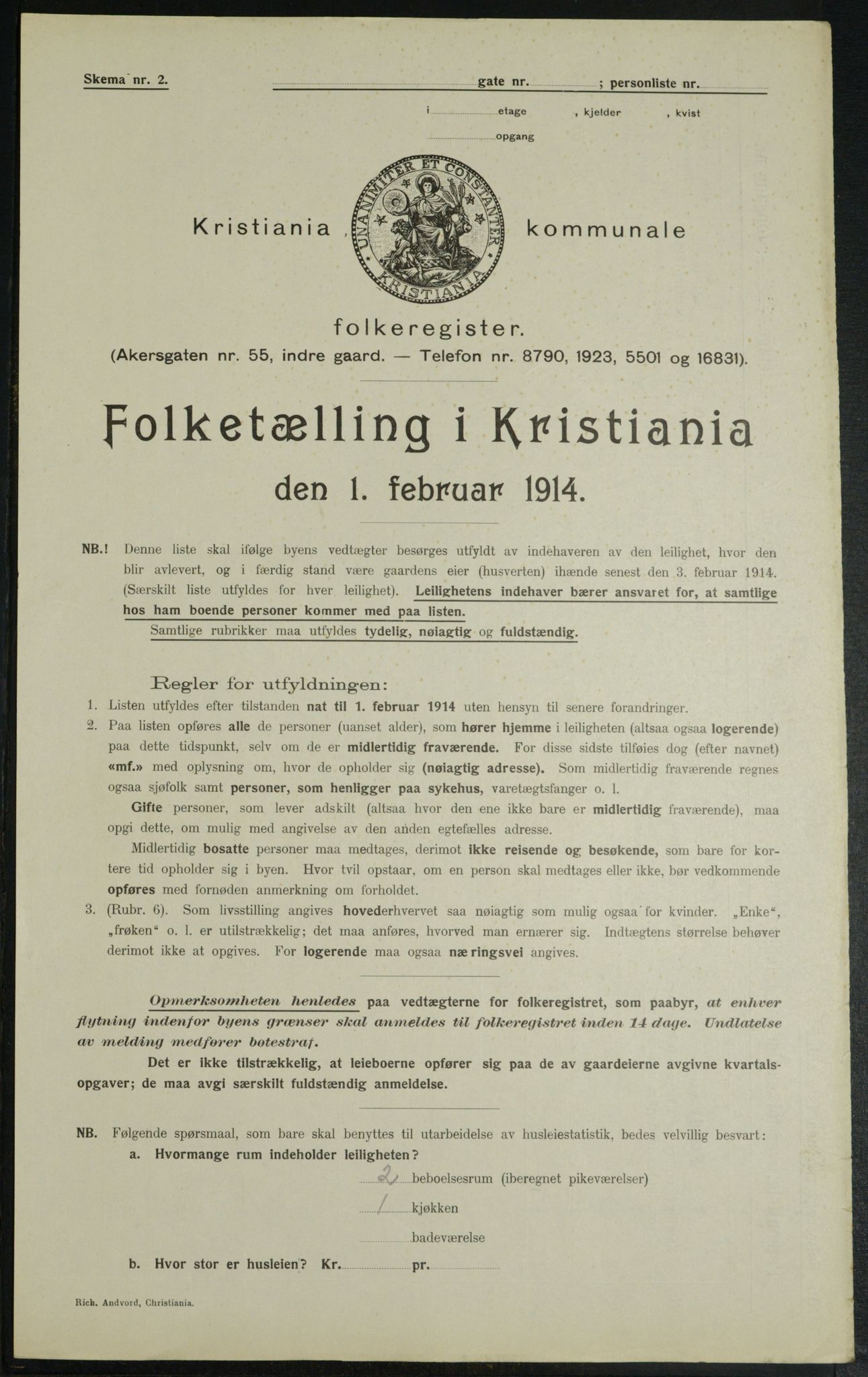 OBA, Kommunal folketelling 1.2.1914 for Kristiania, 1914, s. 2101