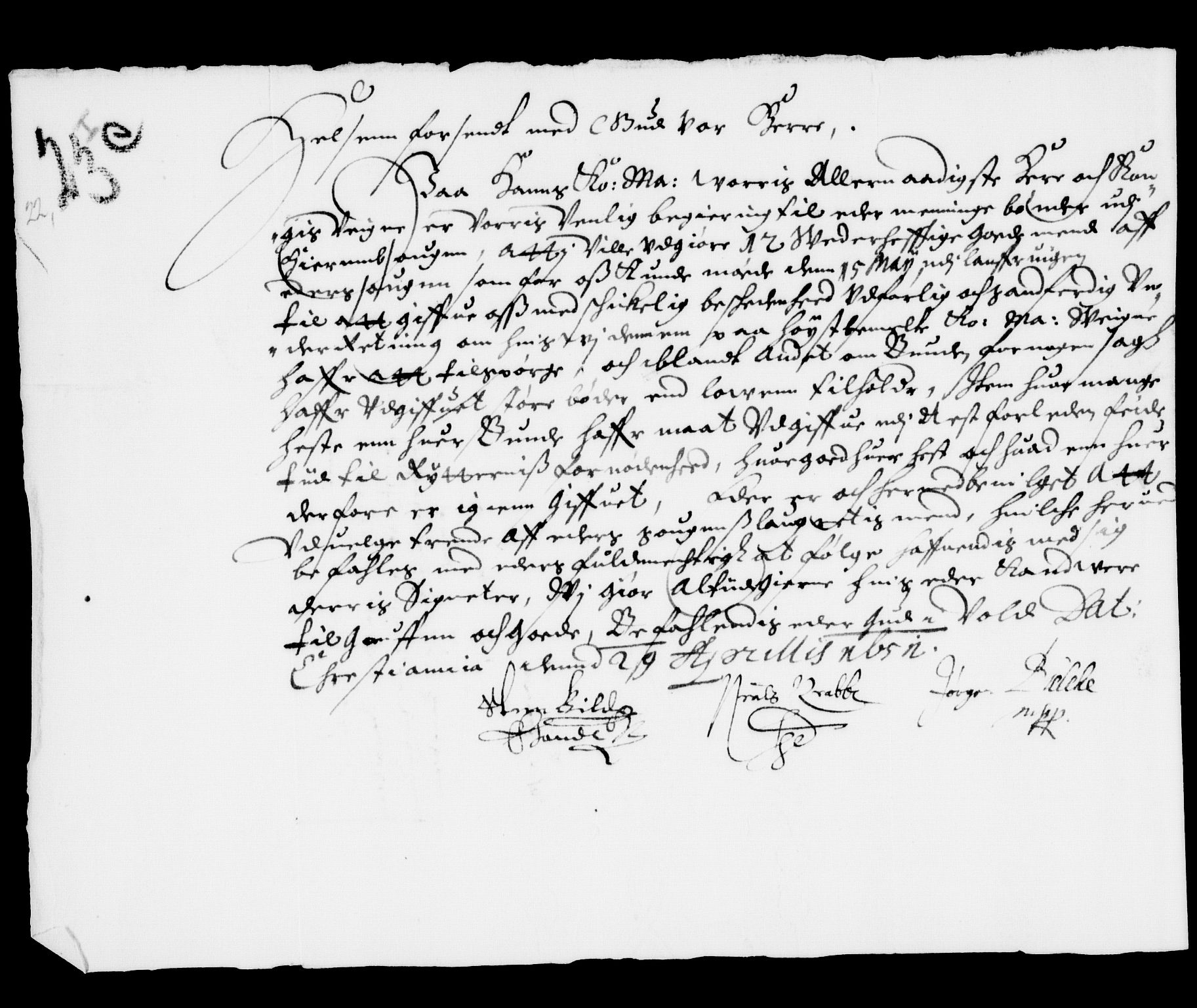 Danske Kanselli, Skapsaker, AV/RA-EA-4061/F/L0007: Skap 8, pakke 150A, litra A-V, 1644-1651, s. 11