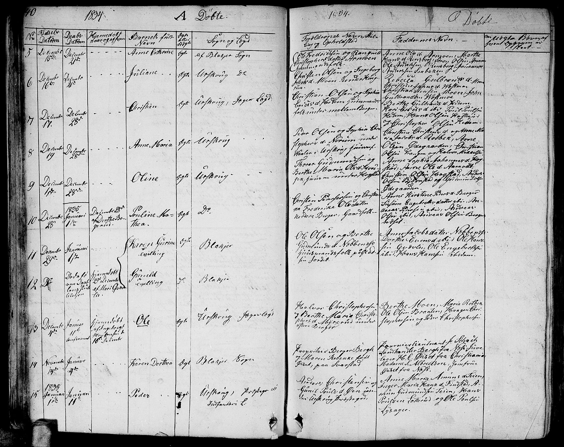 Aurskog prestekontor Kirkebøker, AV/SAO-A-10304a/G/Ga/L0002: Klokkerbok nr. I 2, 1829-1857, s. 40