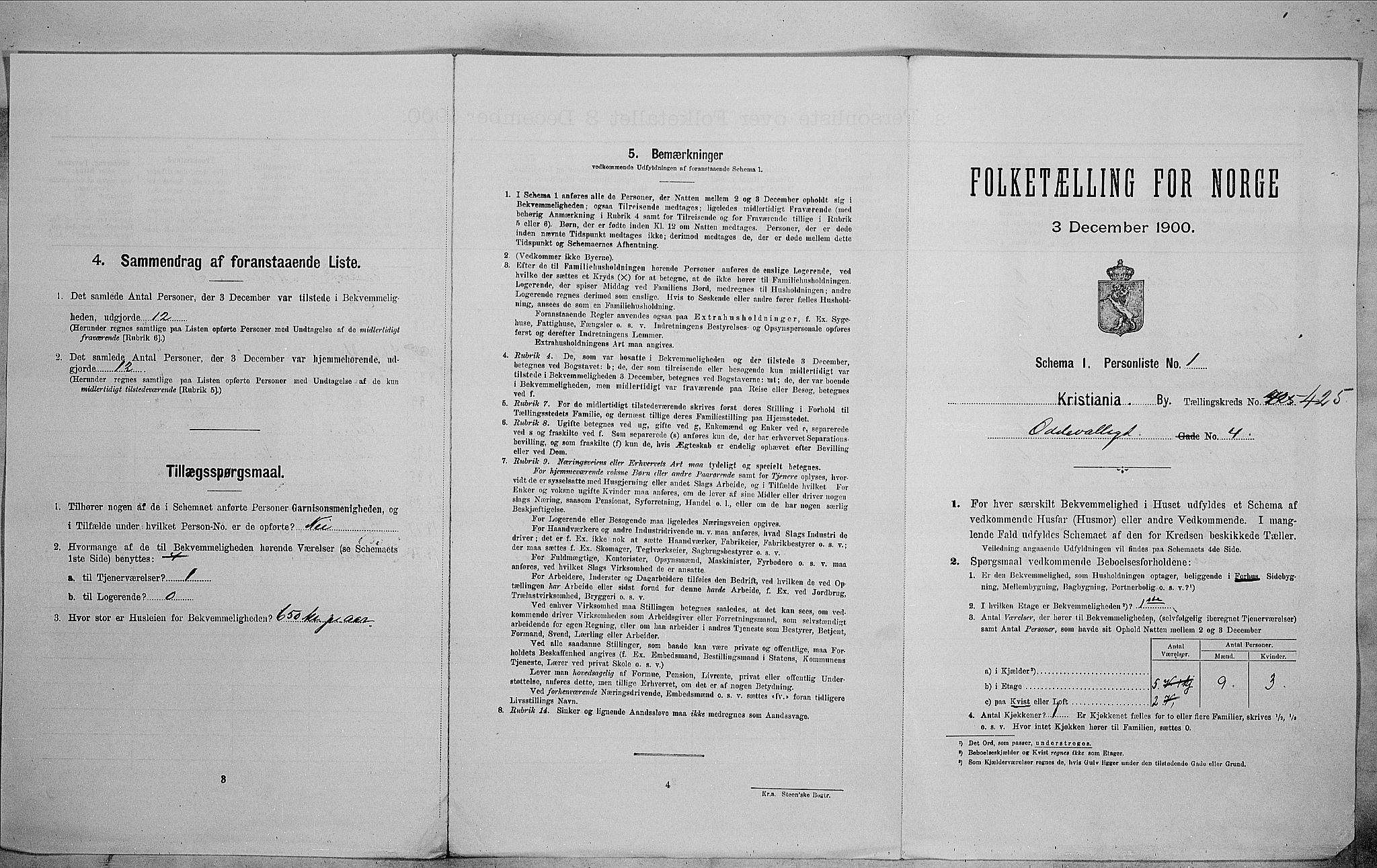SAO, Folketelling 1900 for 0301 Kristiania kjøpstad, 1900, s. 67435