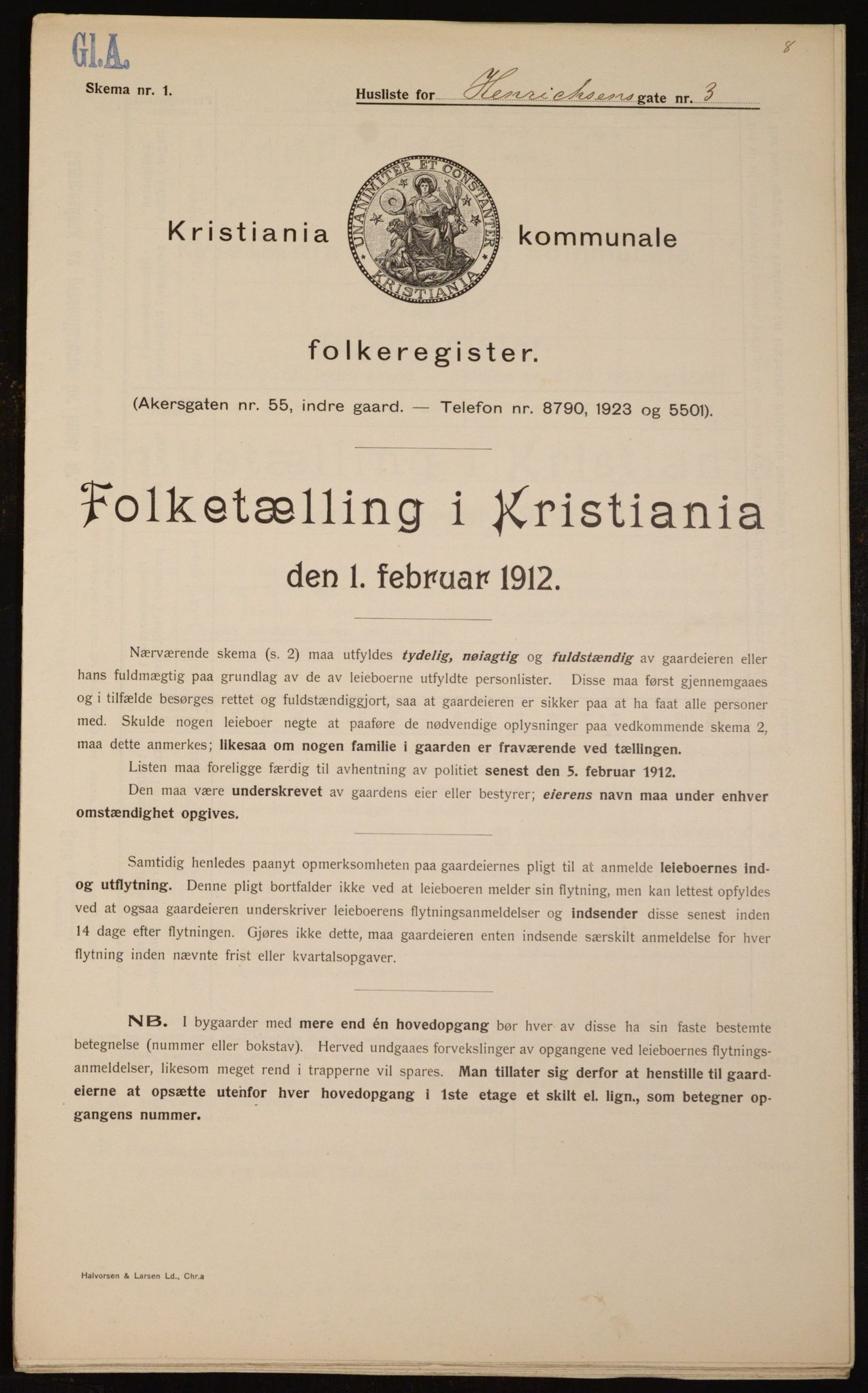 OBA, Kommunal folketelling 1.2.1912 for Kristiania, 1912, s. 38887