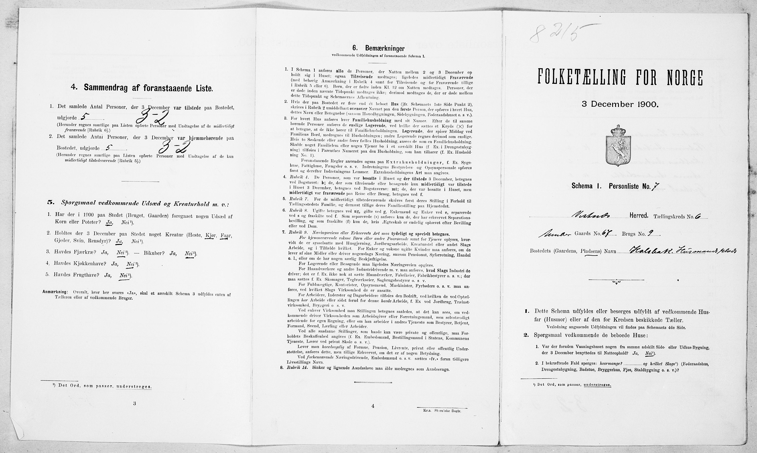 SAT, Folketelling 1900 for 1535 Vestnes herred, 1900, s. 625