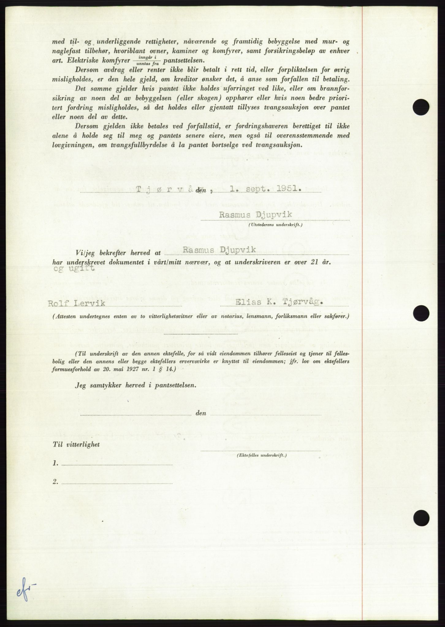 Søre Sunnmøre sorenskriveri, AV/SAT-A-4122/1/2/2C/L0120: Pantebok nr. 8B, 1951-1951, Dagboknr: 1729/1951