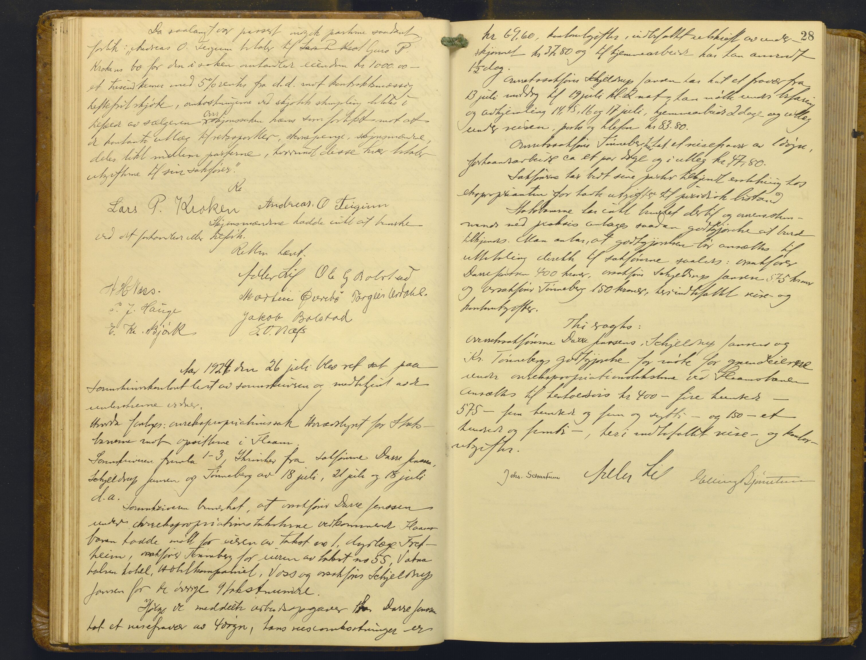 Indre Sogn tingrett, AV/SAB-A-3301/1/F/Fb/Fba/L0015: Sivile og offentlege saker, Bb 11, 1923-1928, s. 27b-28a