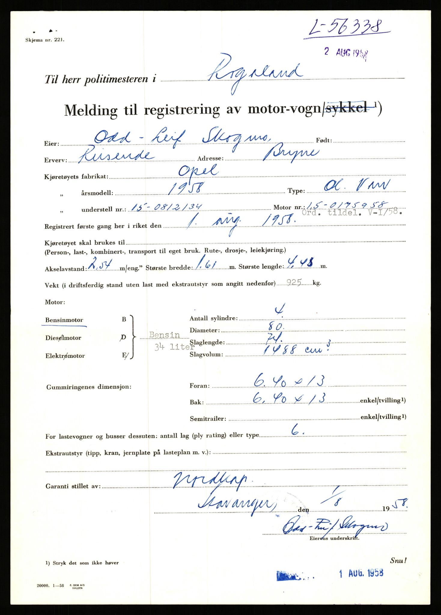 Stavanger trafikkstasjon, AV/SAST-A-101942/0/F/L0055: L-55700 - L-56499, 1930-1971, s. 1539
