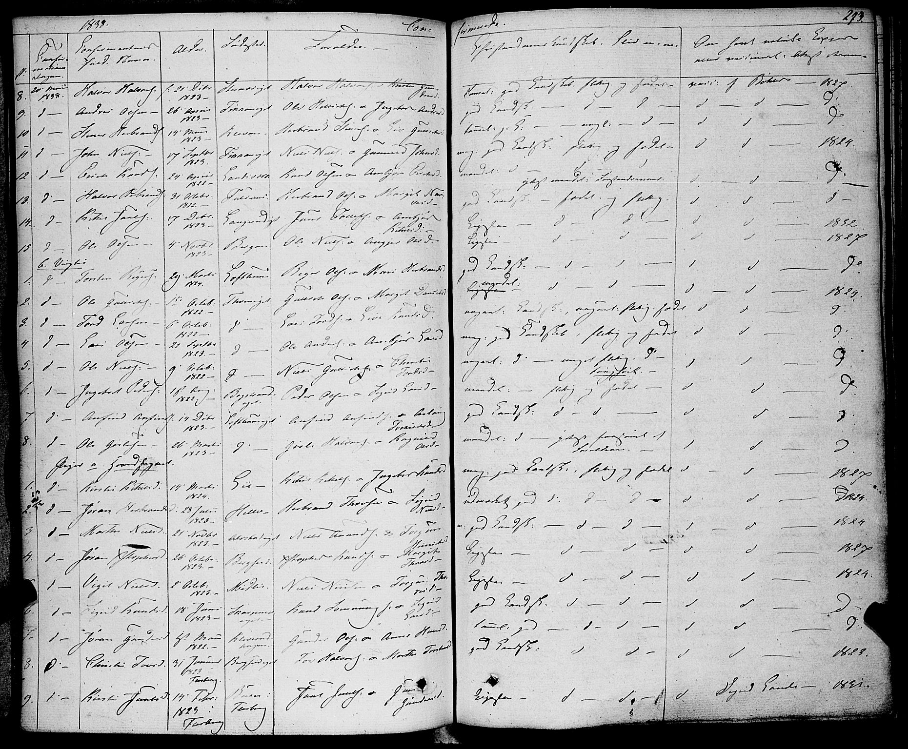 Rollag kirkebøker, SAKO/A-240/F/Fa/L0007: Ministerialbok nr. I 7, 1828-1847, s. 273