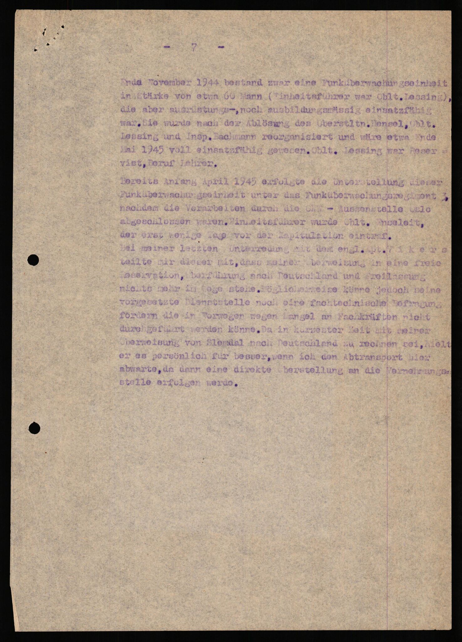 Forsvaret, Forsvarets overkommando II, RA/RAFA-3915/D/Db/L0033: CI Questionaires. Tyske okkupasjonsstyrker i Norge. Tyskere., 1945-1946, s. 194