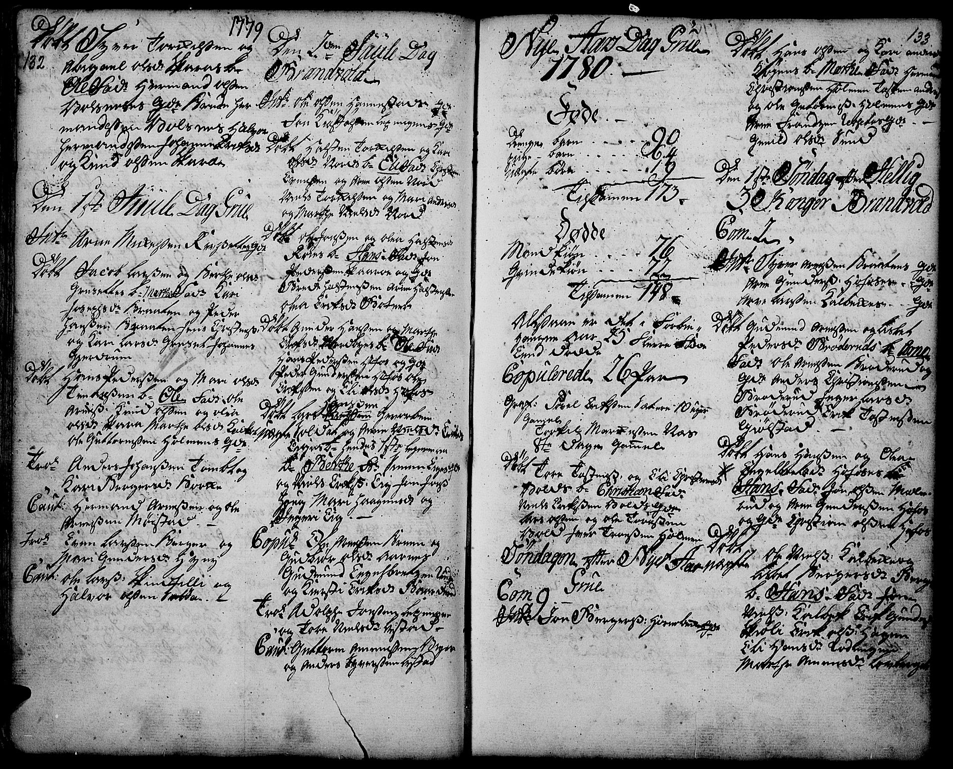 Grue prestekontor, AV/SAH-PREST-036/H/Ha/Haa/L0003: Ministerialbok nr. 3, 1774-1792, s. 132-133