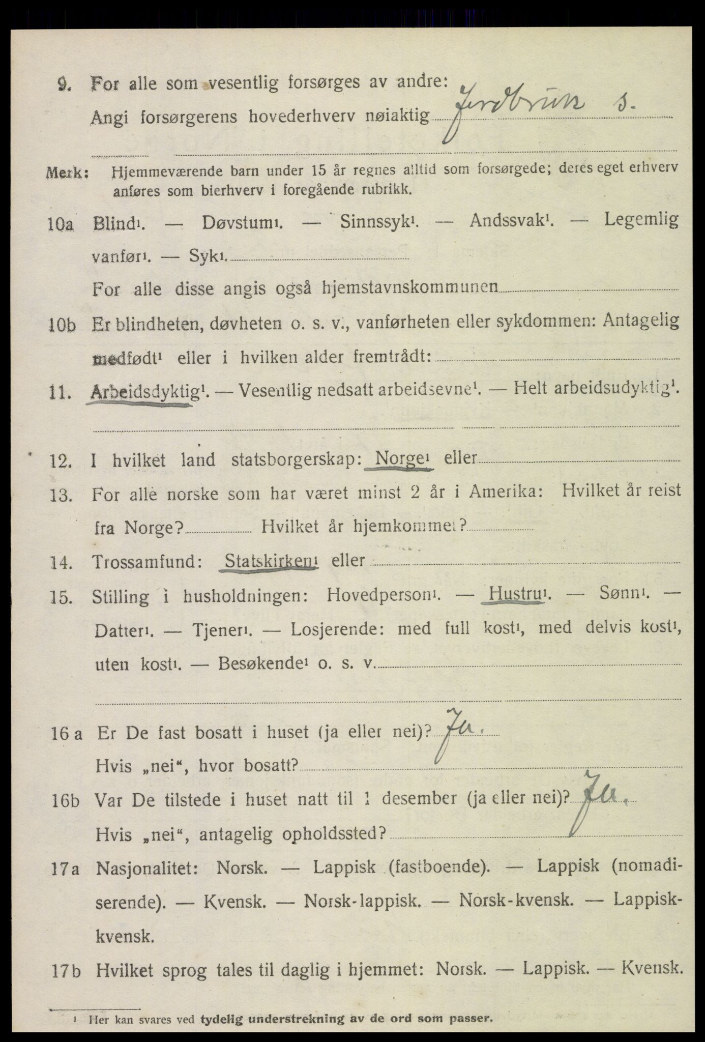 SAT, Folketelling 1920 for 1720 Frol herred, 1920, s. 2818