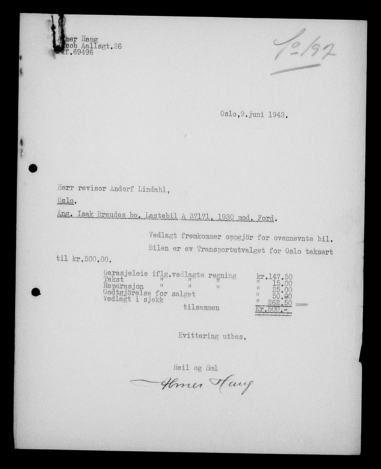 Justisdepartementet, Tilbakeføringskontoret for inndratte formuer, AV/RA-S-1564/H/Hc/Hcc/L0927: --, 1945-1947, s. 540