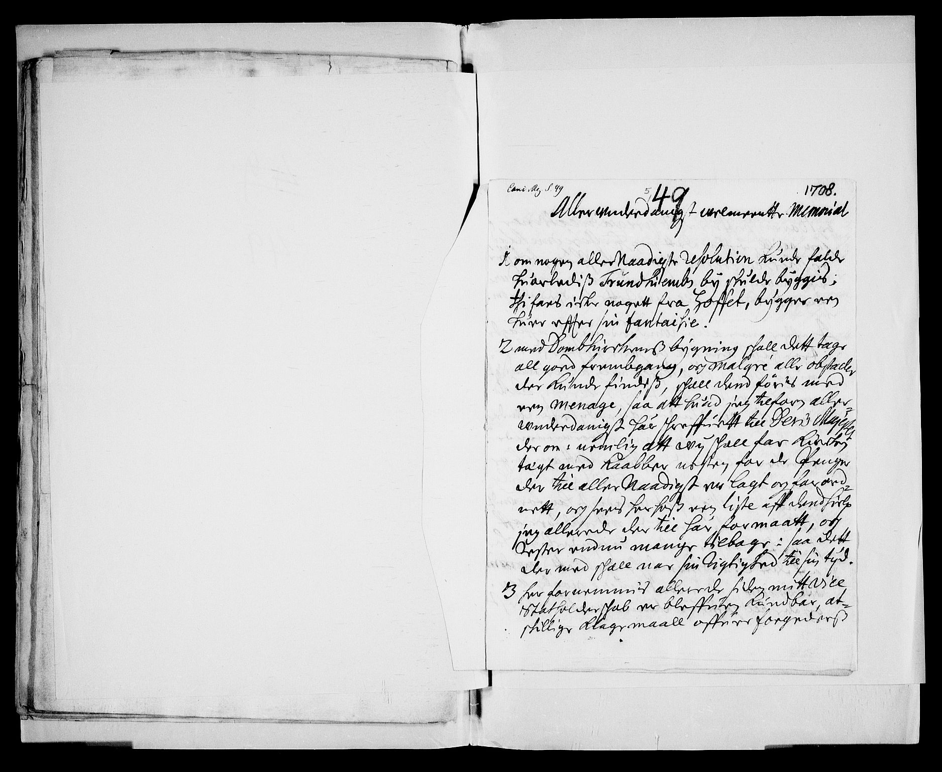 Danske Kanselli, Skapsaker, AV/RA-EA-4061/G/L0016: Tillegg til skapsakene, 1704-1722, s. 28