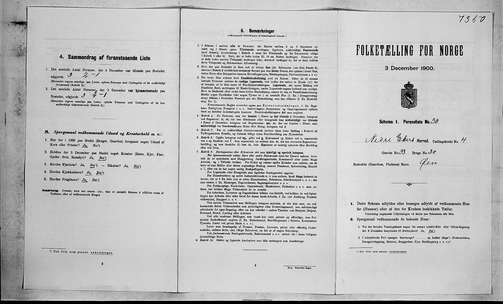 RA, Folketelling 1900 for 0625 Nedre Eiker herred, 1900, s. 518