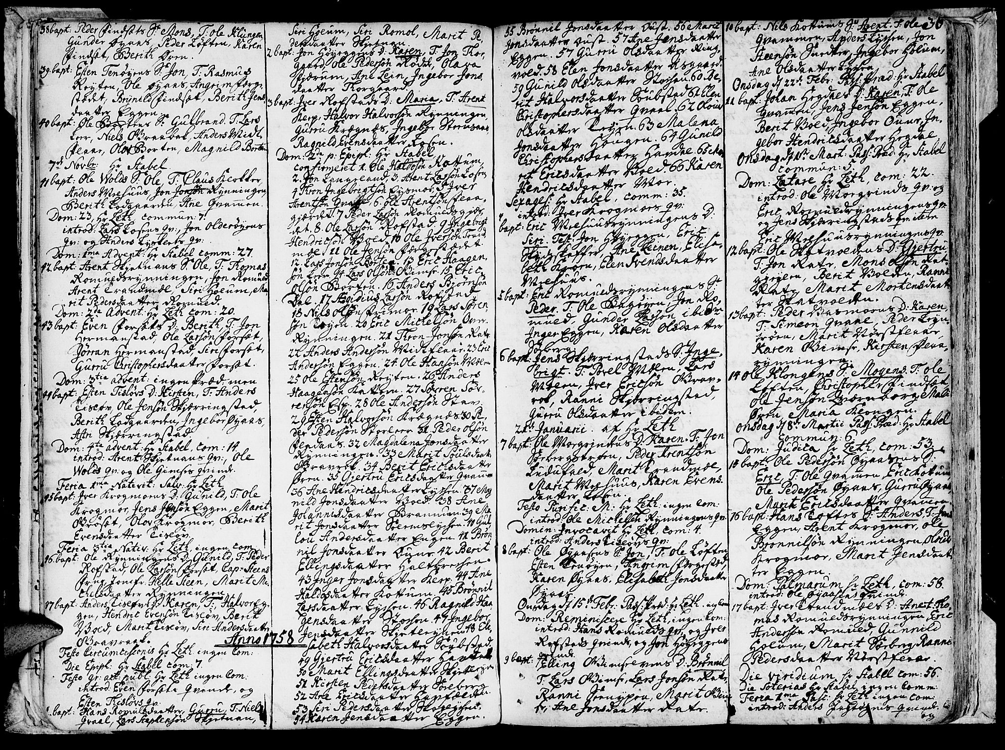 Ministerialprotokoller, klokkerbøker og fødselsregistre - Sør-Trøndelag, SAT/A-1456/691/L1057: Ministerialbok nr. 691A01 /1, 1740-1767, s. 36