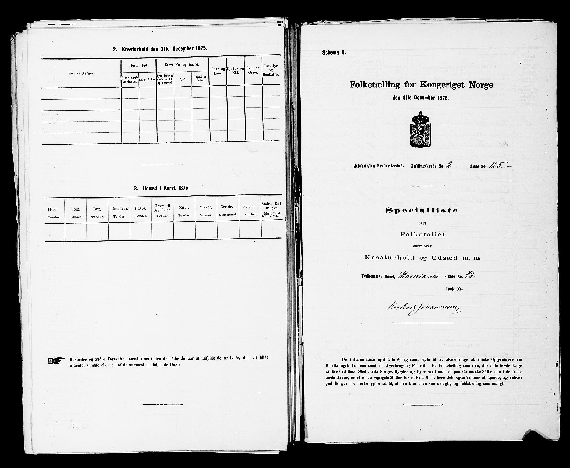 RA, Folketelling 1875 for 0103B Fredrikstad prestegjeld, Fredrikstad kjøpstad, 1875, s. 321