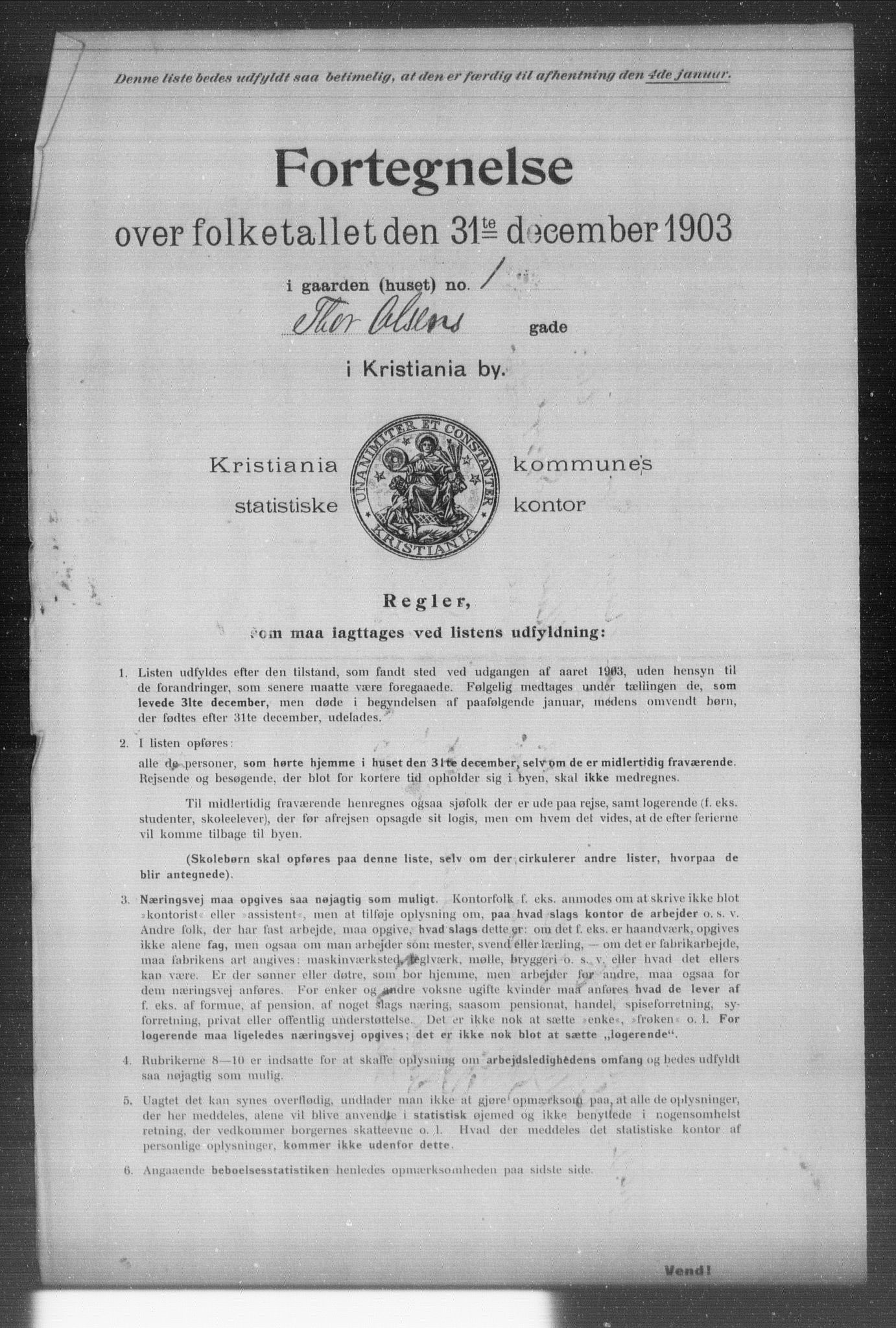 OBA, Kommunal folketelling 31.12.1903 for Kristiania kjøpstad, 1903, s. 21185