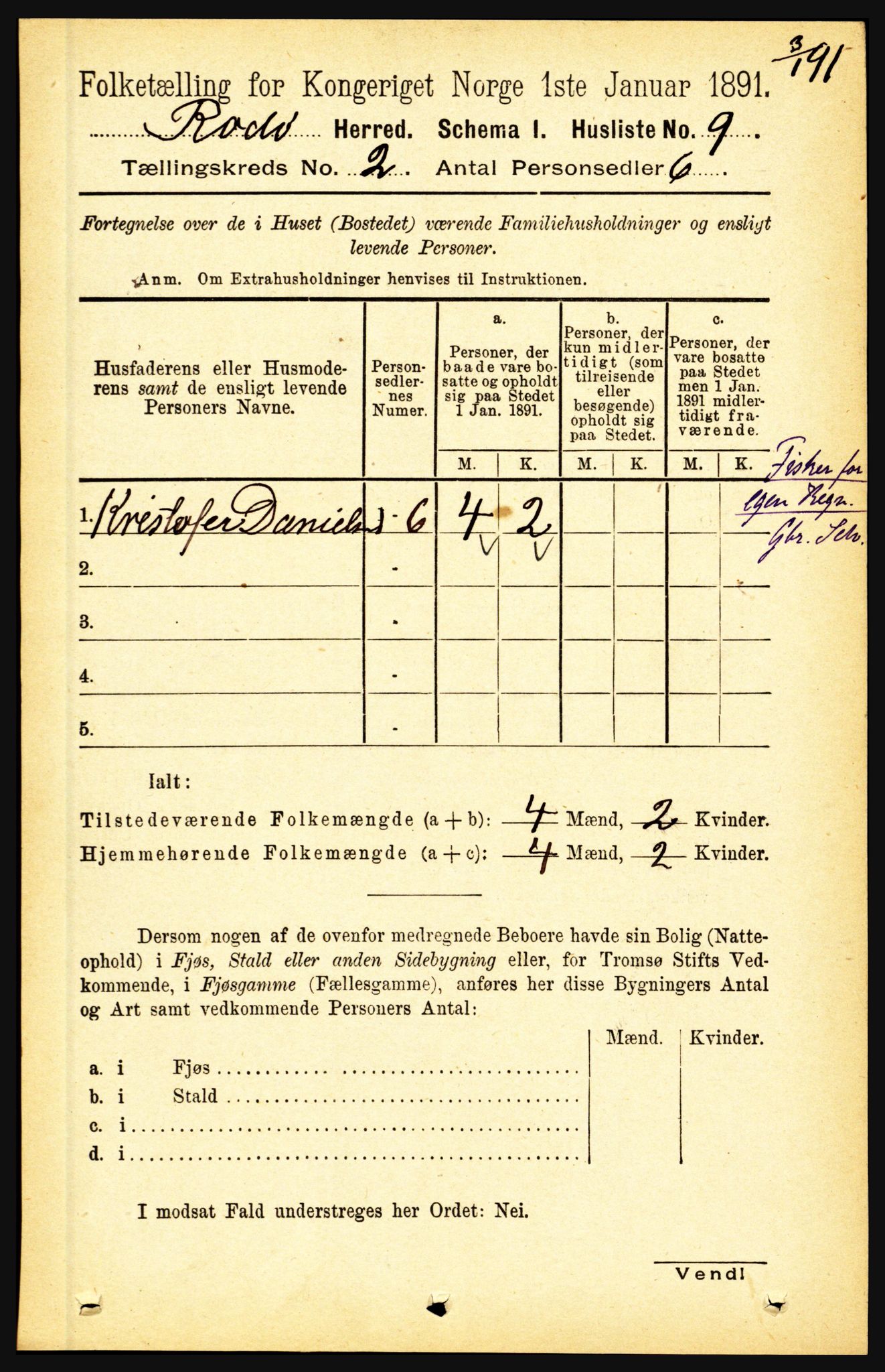 RA, Folketelling 1891 for 1836 Rødøy herred, 1891, s. 162