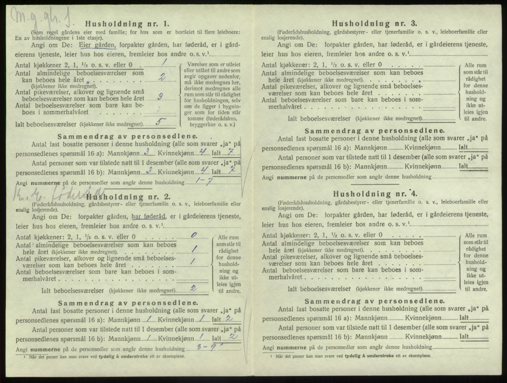 SAB, Folketelling 1920 for 1430 Gaular herred, 1920, s. 536