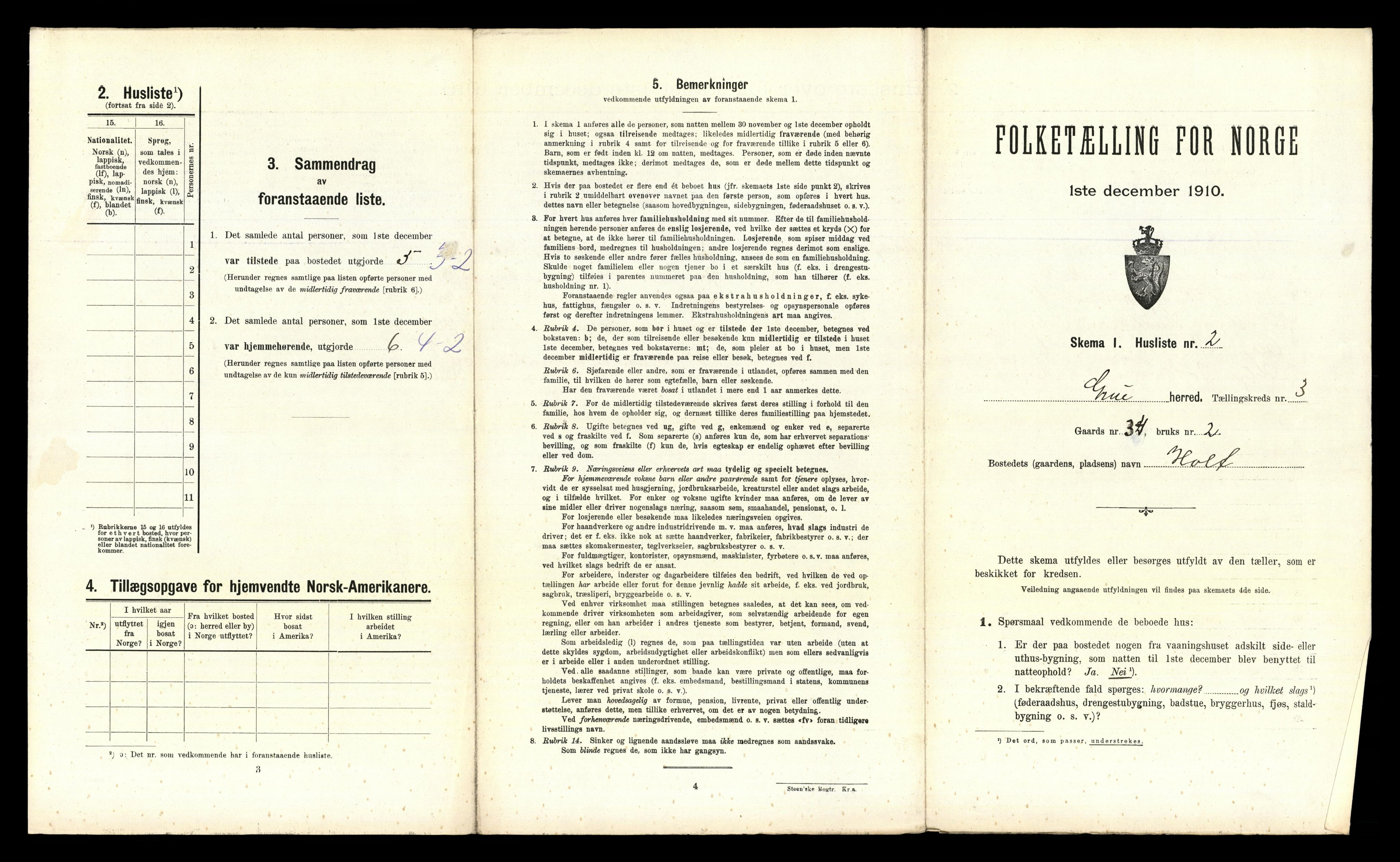 RA, Folketelling 1910 for 0423 Grue herred, 1910, s. 411