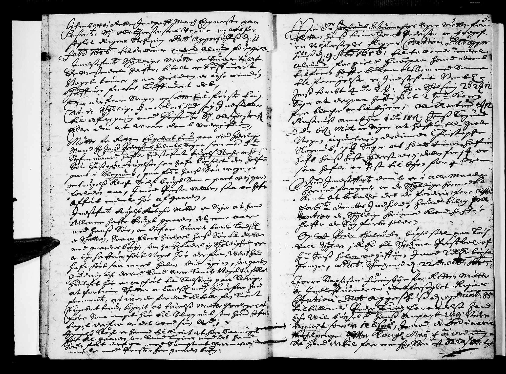 Nedre Romerike sorenskriveri, SAO/A-10469/F/Fb/L0017: Tingbok, 1686, s. 4b-5a