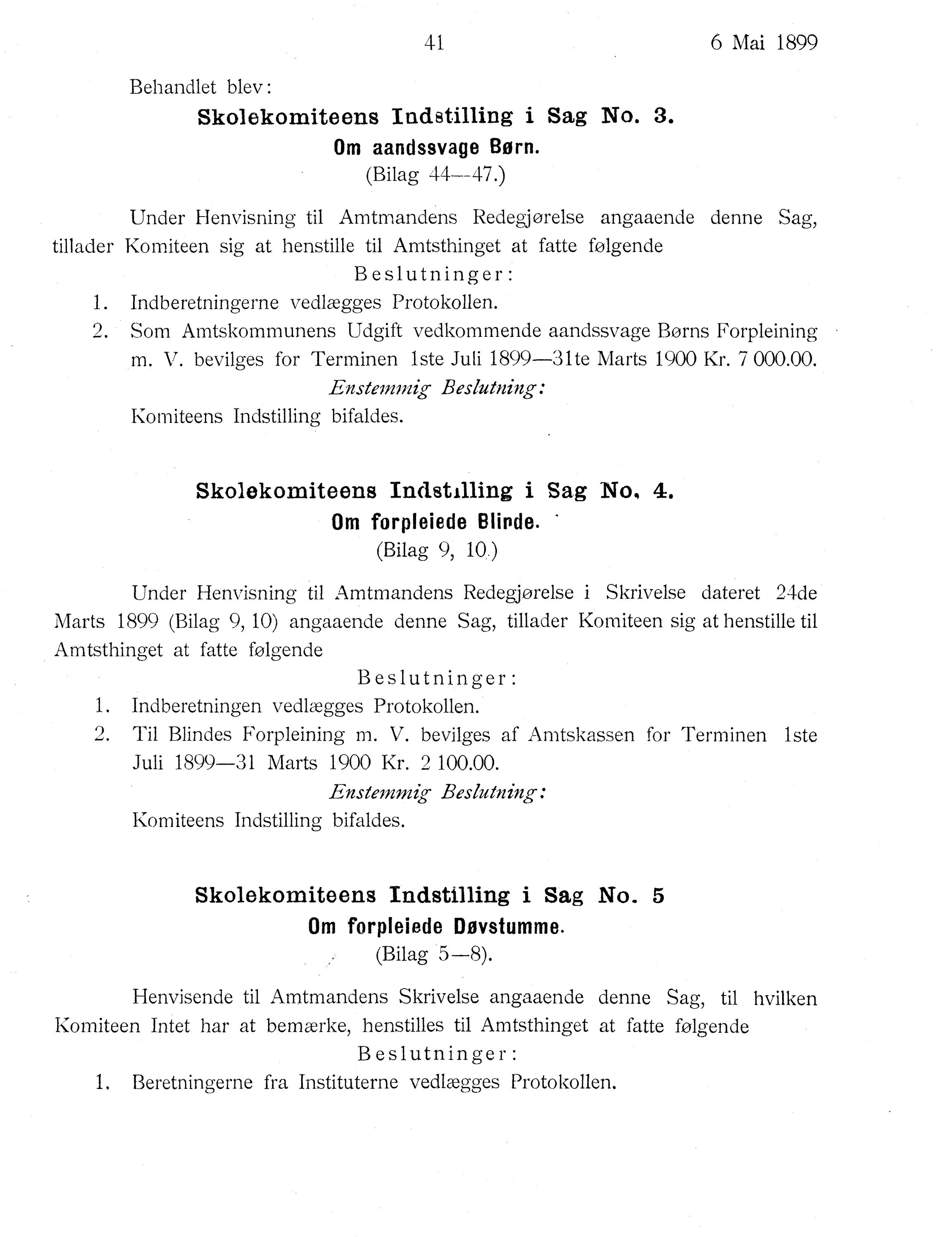 Nordland Fylkeskommune. Fylkestinget, AIN/NFK-17/176/A/Ac/L0022: Fylkestingsforhandlinger 1899, 1899