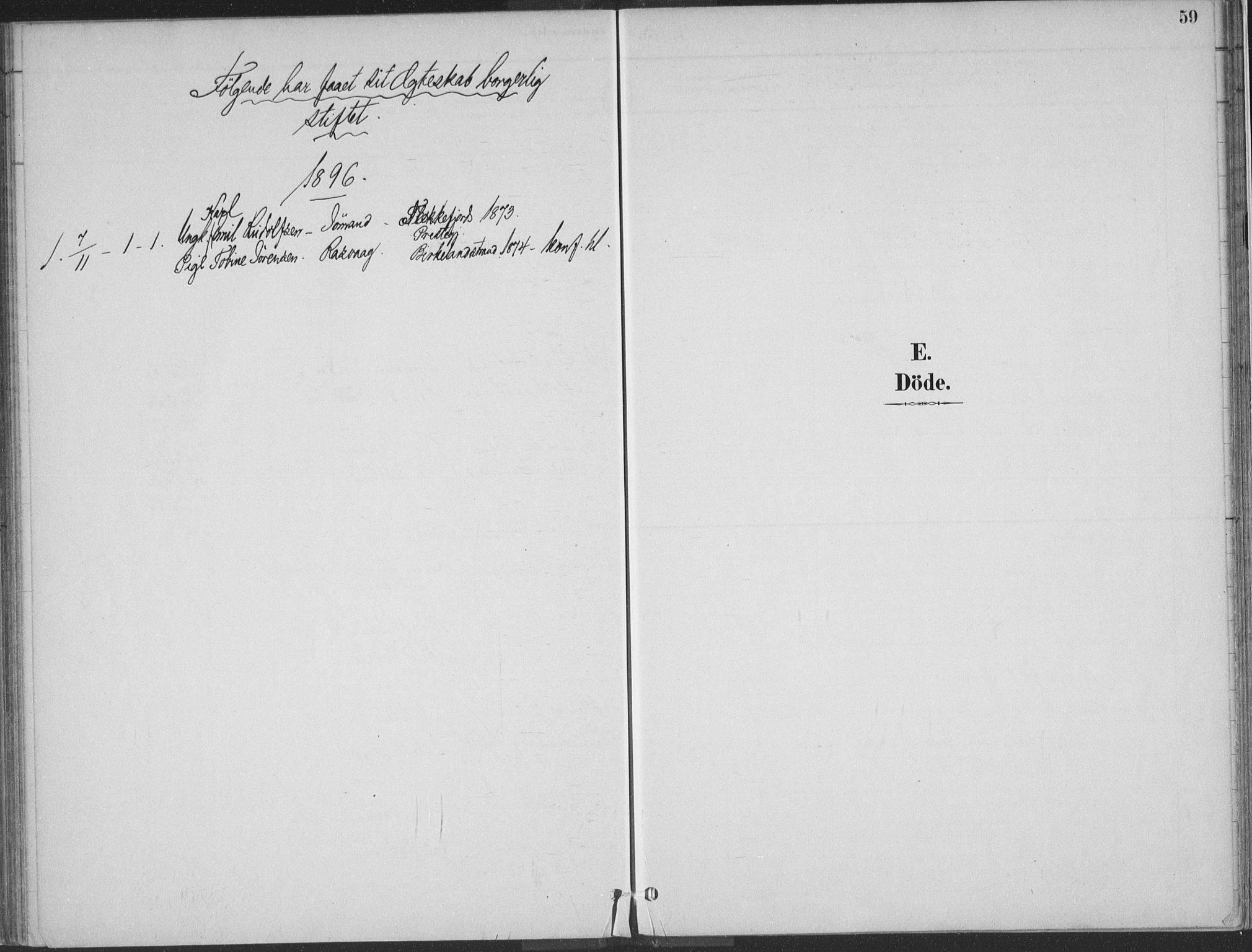 Kvinesdal sokneprestkontor, SAK/1111-0026/F/Fa/Faa/L0004: Ministerialbok nr. A 4, 1882-1897, s. 59