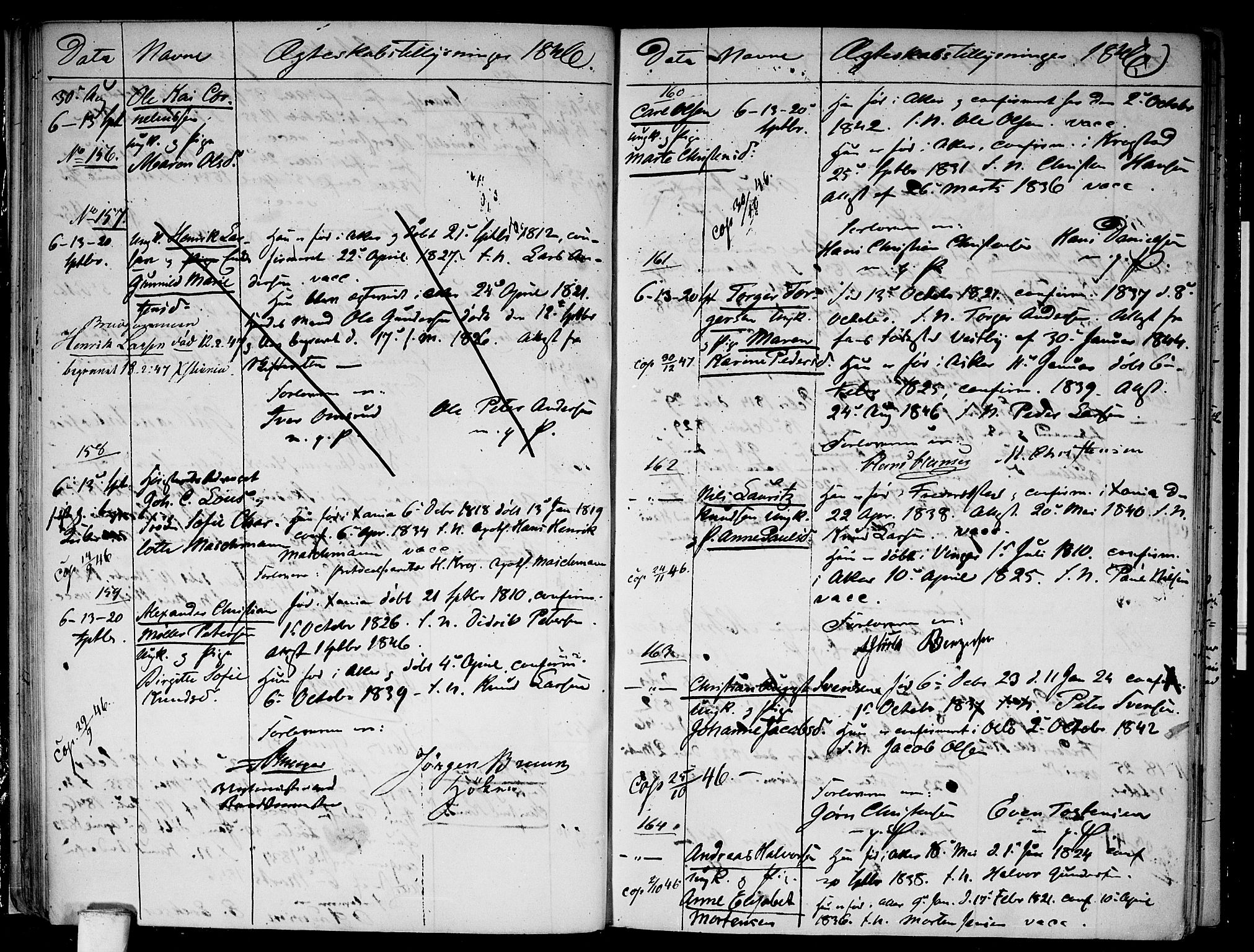 Aker prestekontor kirkebøker, AV/SAO-A-10861/H/L0003: Lysningsprotokoll nr. 3, 1845-1848