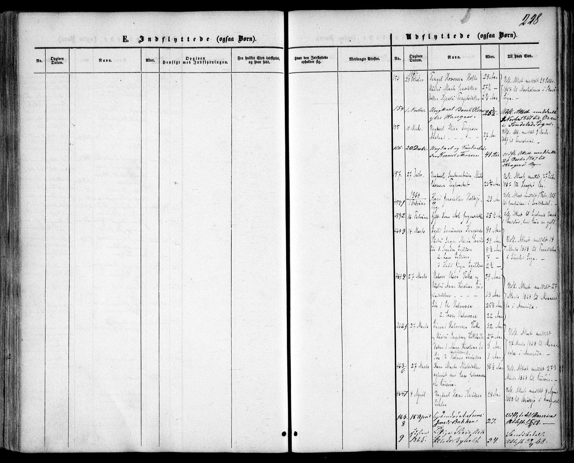 Gjerstad sokneprestkontor, SAK/1111-0014/F/Fa/Faa/L0007: Ministerialbok nr. A 7, 1858-1875, s. 228