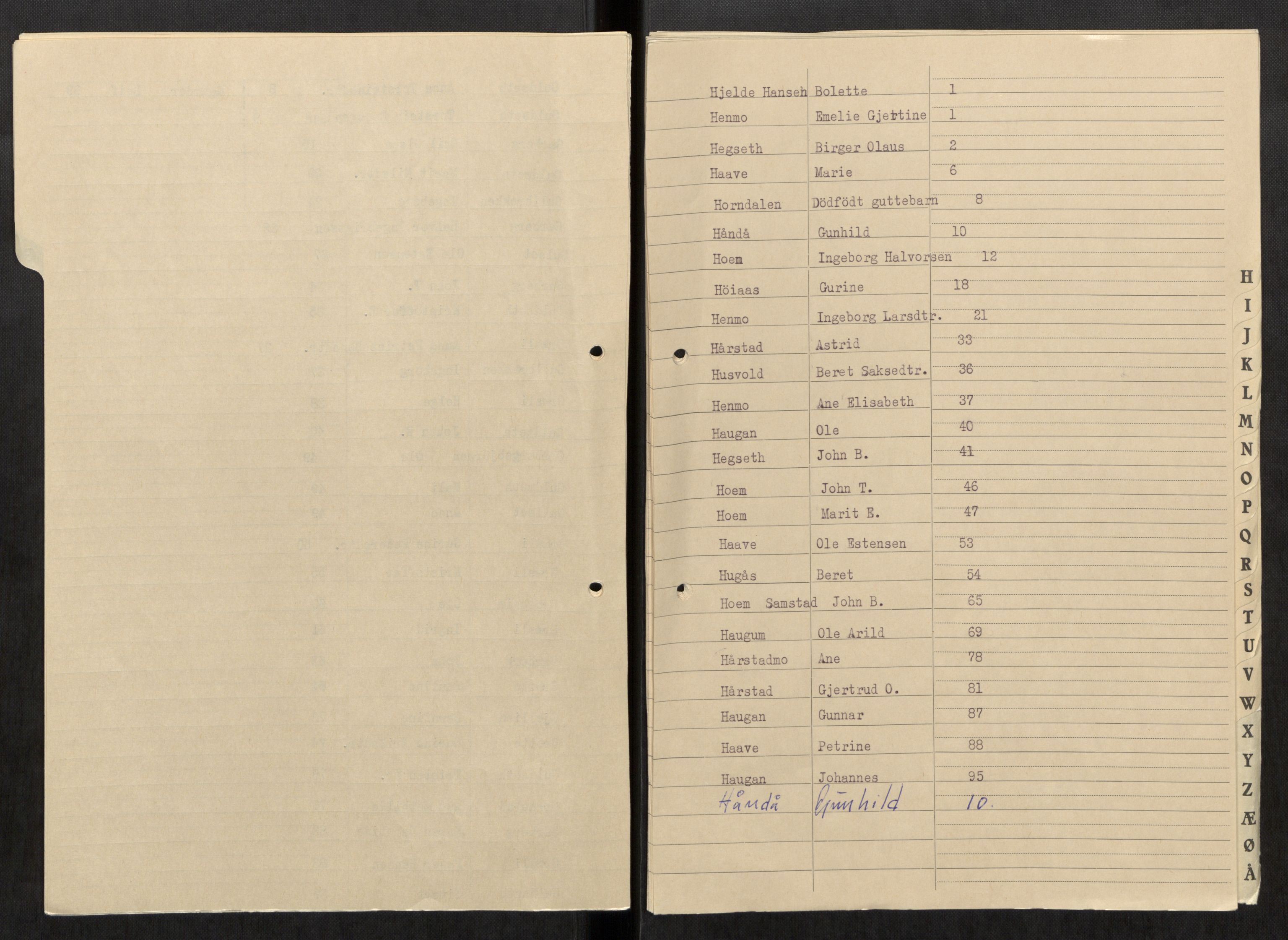 Selbu lensmannskontor, AV/SAT-A-1081/2/G/Ga/L0009: Register over dødsfallsprotokoller , 1911-1962