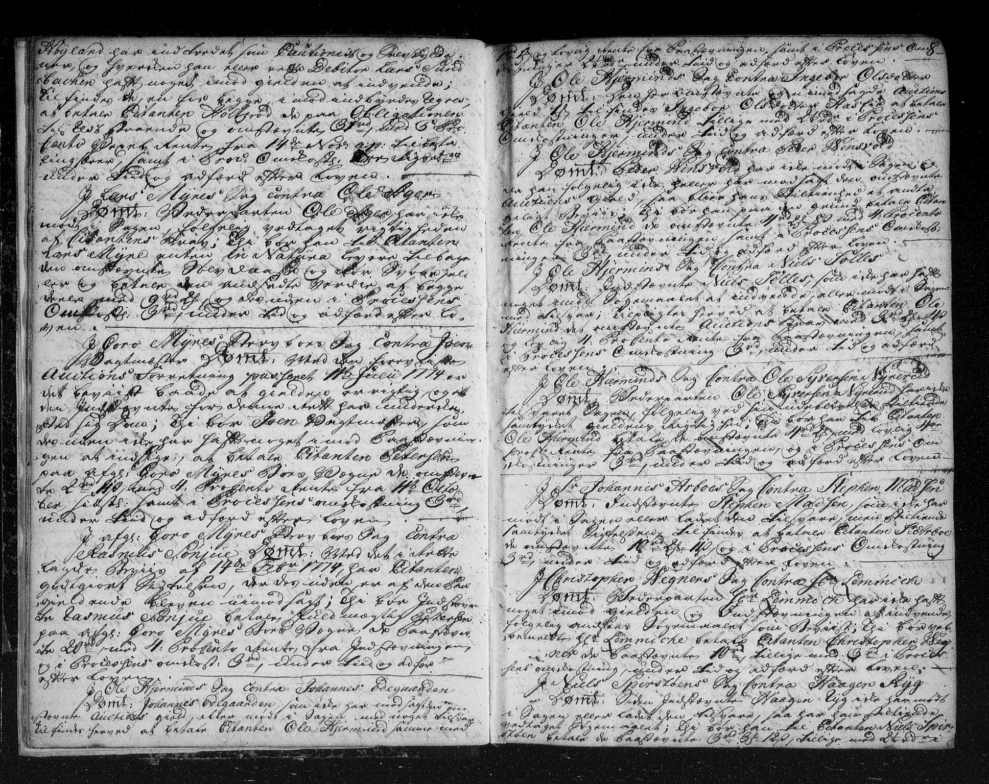 Eiker, Modum og Sigdal sorenskriveri, AV/SAKO-A-123/F/Fa/Fab/L0010: Tingbok, 1775-1782, s. 8