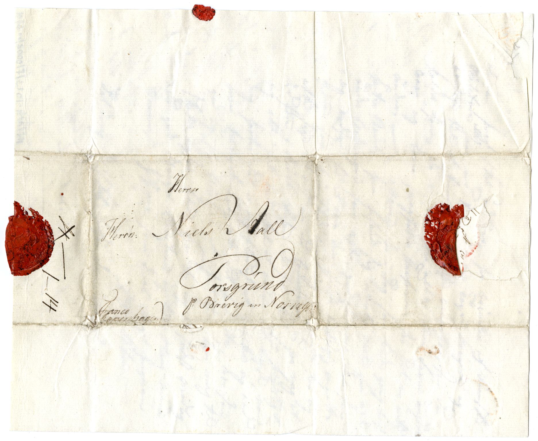 Diderik Maria Aalls brevsamling, NF/Ark-1023/F/L0002: D.M. Aalls brevsamling. B - C, 1799-1889, s. 50