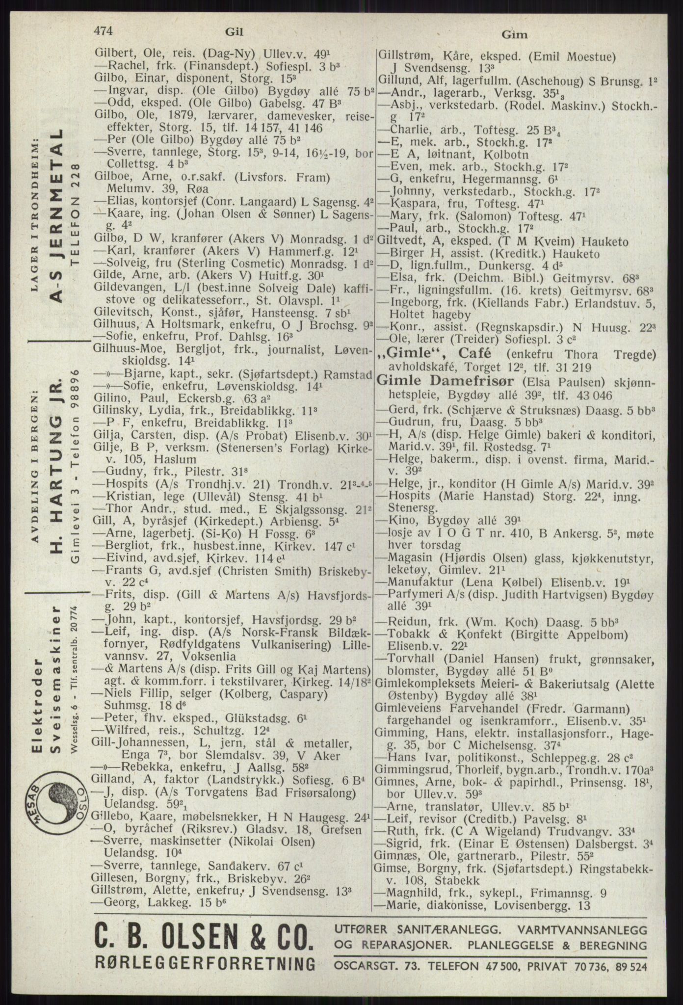 Kristiania/Oslo adressebok, PUBL/-, 1941, s. 474