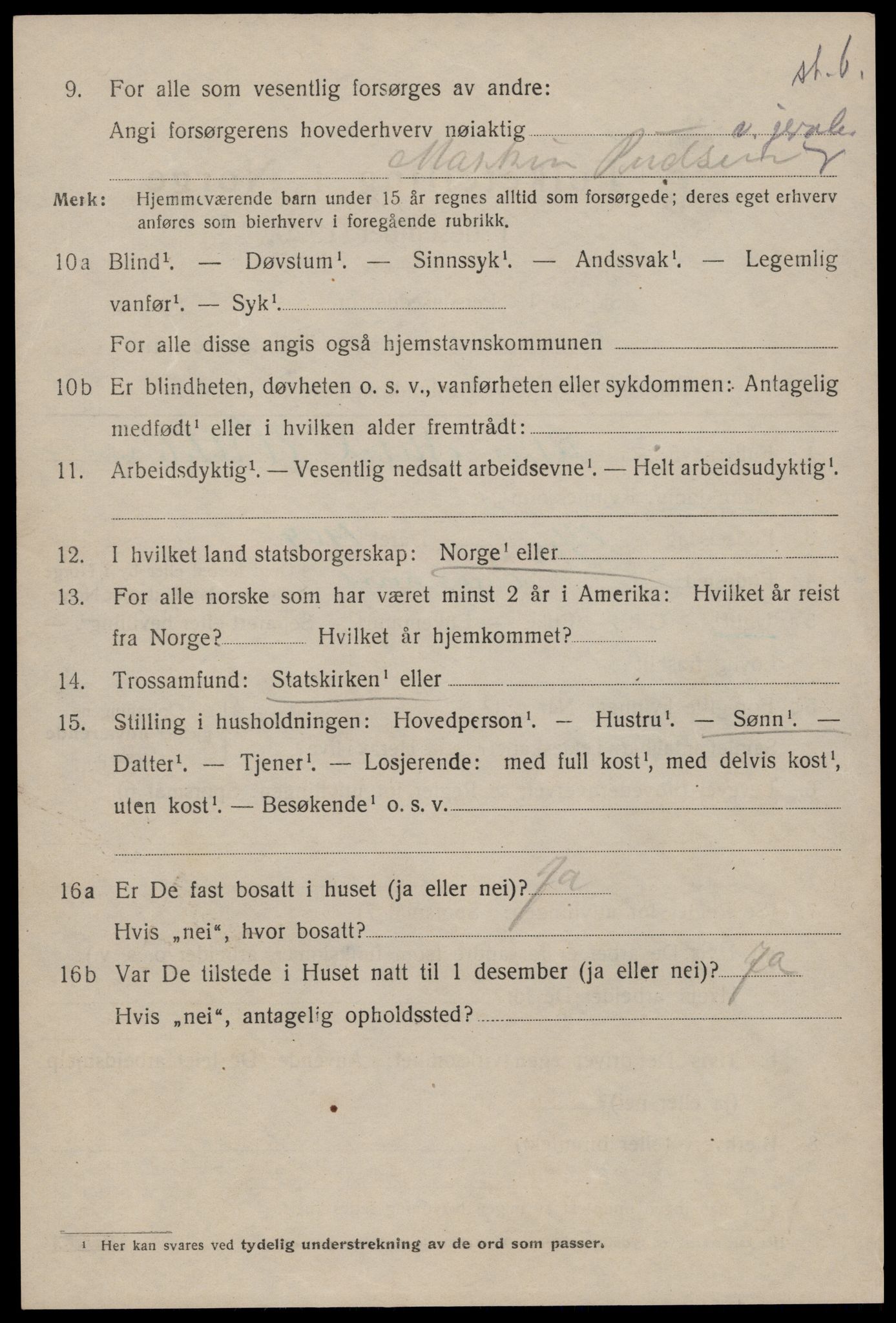 SAST, Folketelling 1920 for 1101 Egersund ladested, 1920, s. 3669
