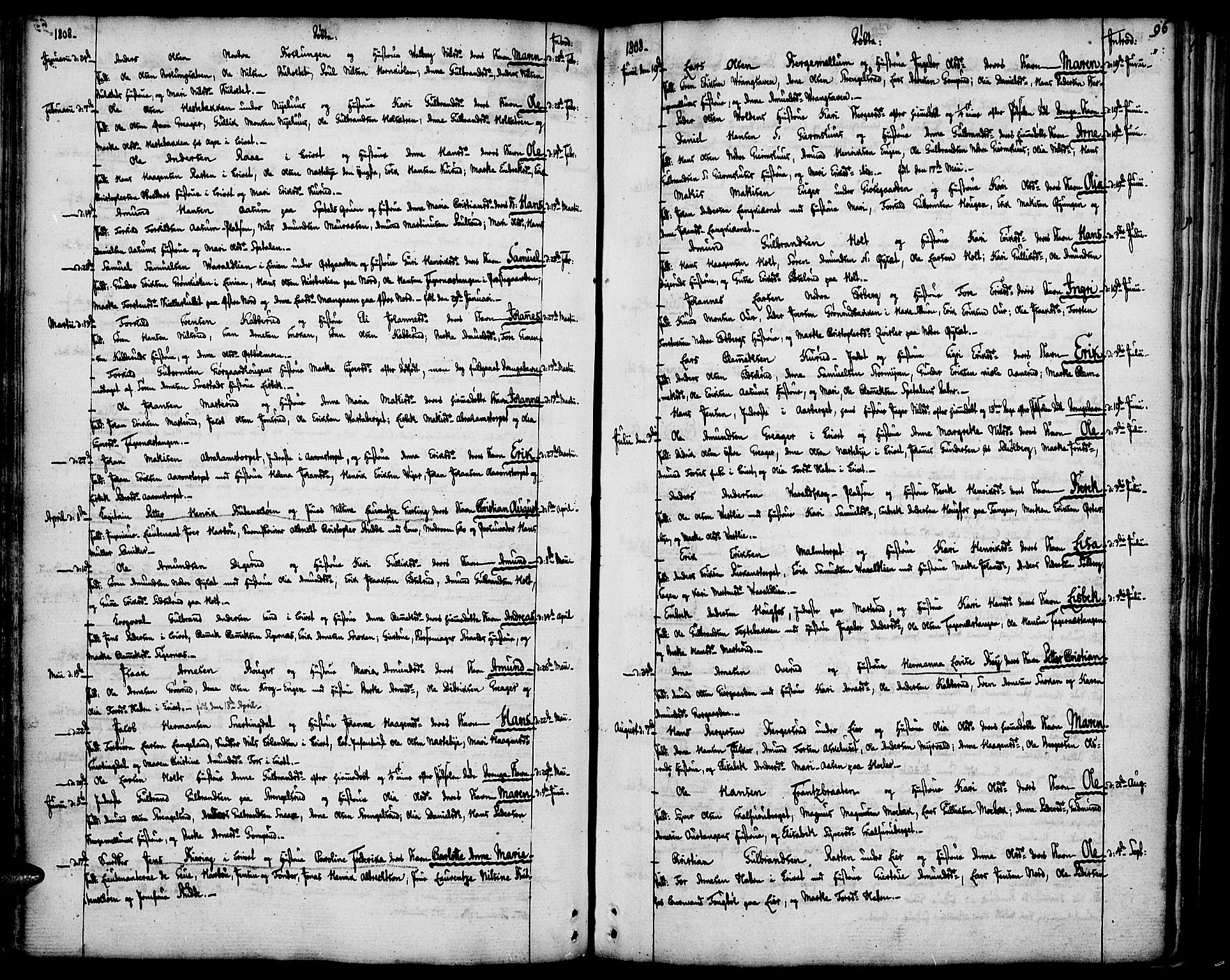 Vinger prestekontor, AV/SAH-PREST-024/H/Ha/Haa/L0005: Ministerialbok nr. 5, 1772-1813, s. 96