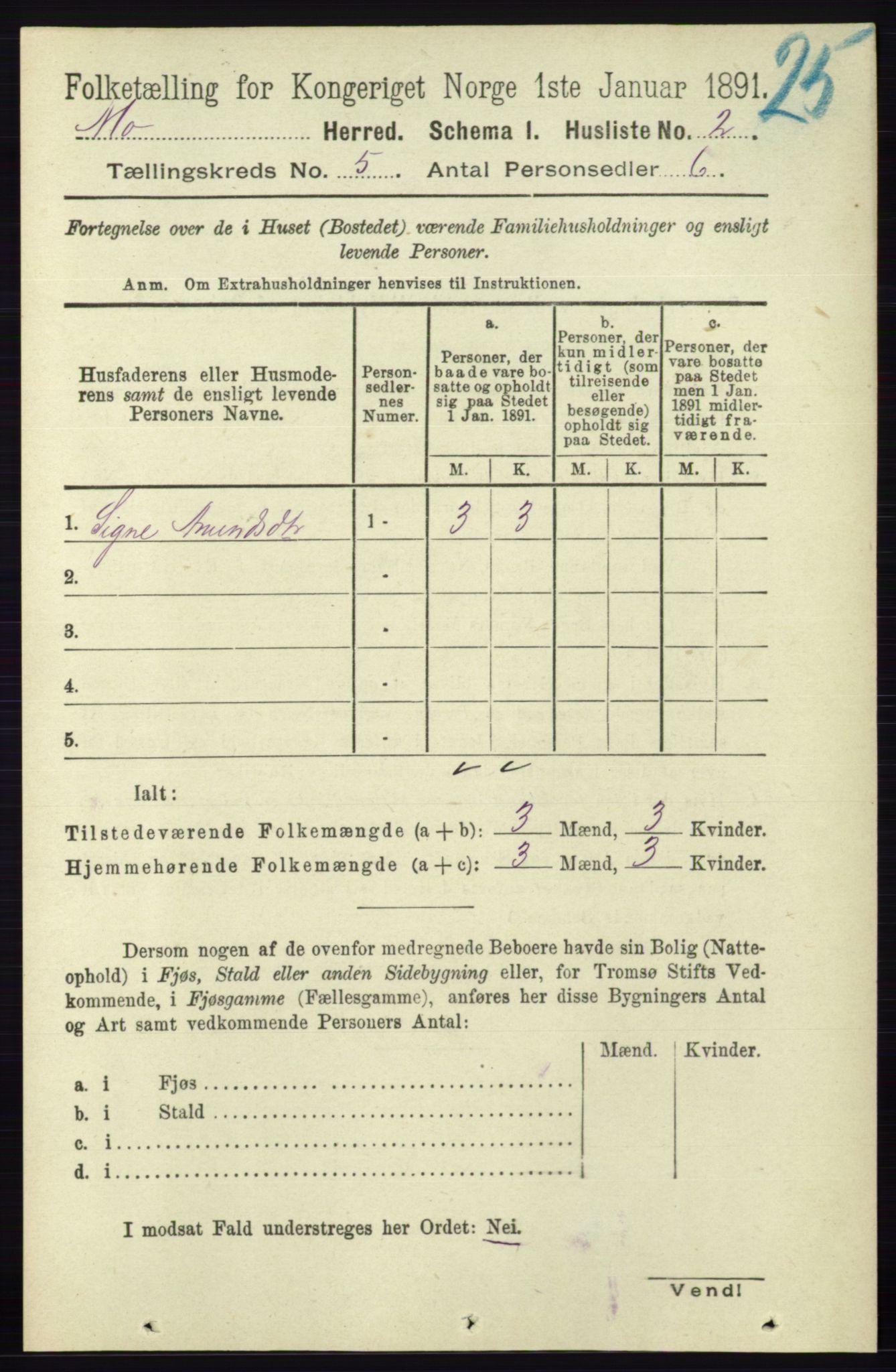 RA, Folketelling 1891 for 0832 Mo herred, 1891, s. 1255