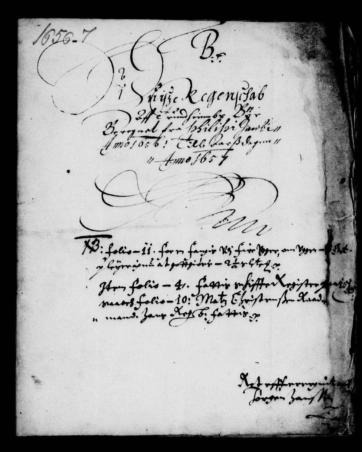 Rentekammeret inntil 1814, Reviderte regnskaper, Lensregnskaper, RA/EA-5023/R/Rb/Rbw/L0125: Trondheim len, 1642-1657