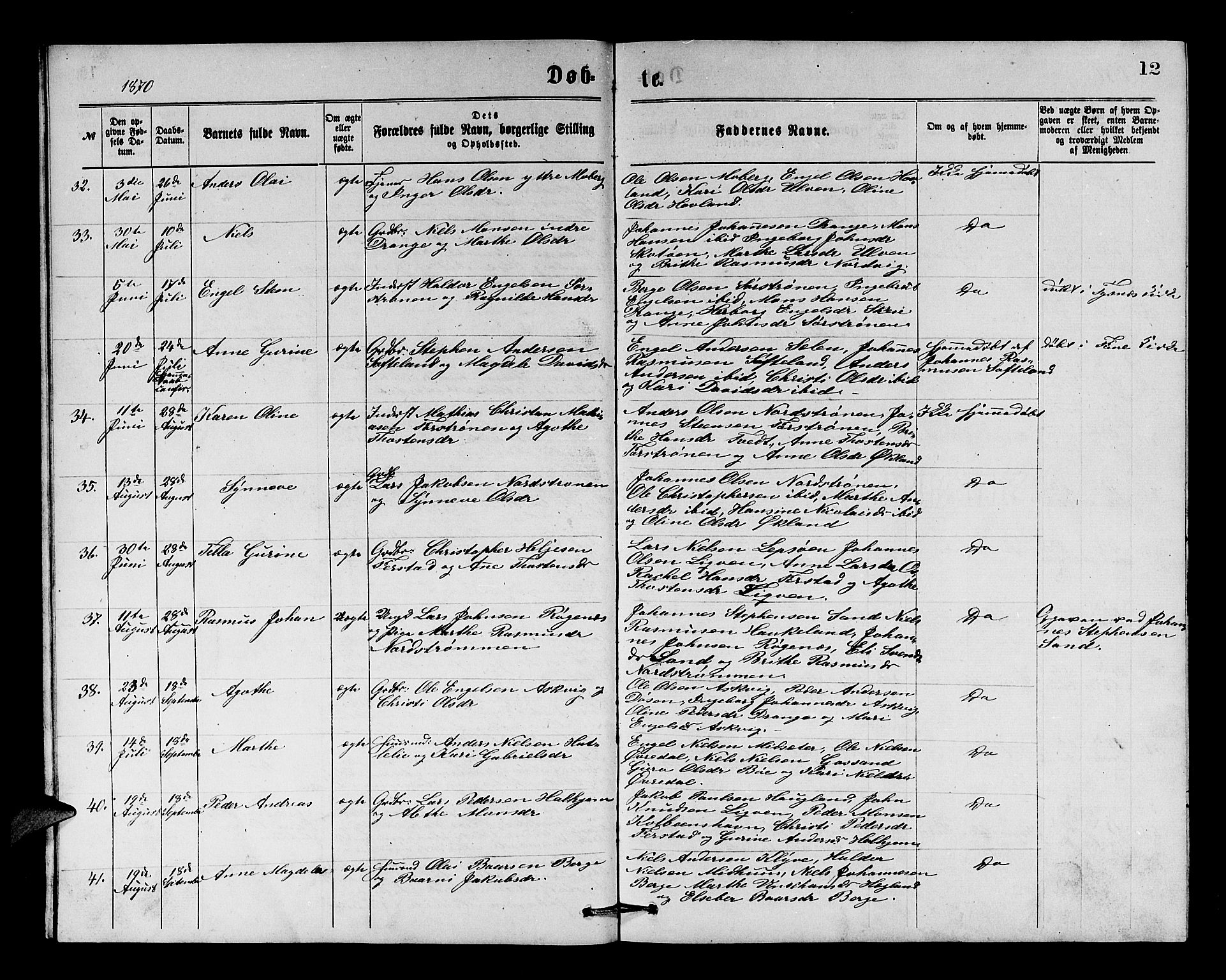 Os sokneprestembete, AV/SAB-A-99929: Klokkerbok nr. A 1, 1869-1879, s. 11